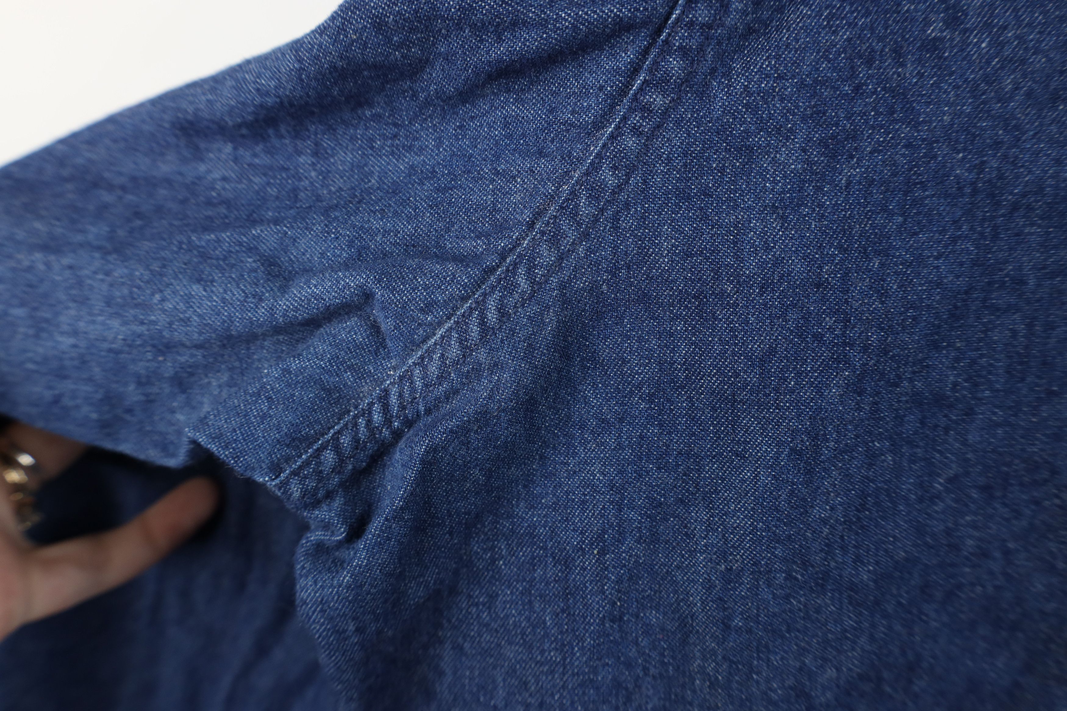 Vintage Vintage 90s Streetwear Collared Denim Jean Button Shirt Size US M / EU 48-50 / 2 - 5 Thumbnail