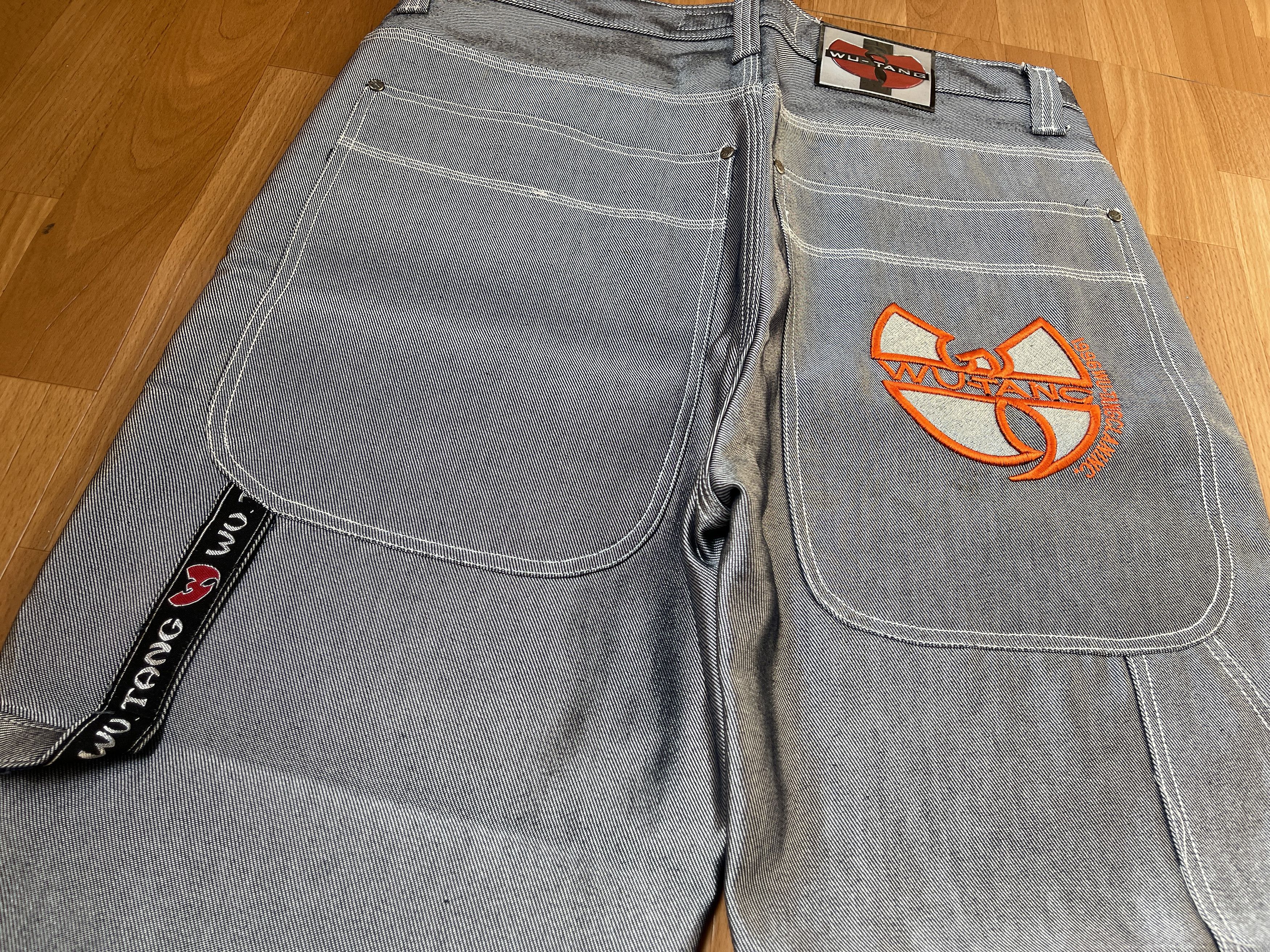 Wu-Tang Clan WU WEAR jeans, shiny gray silver metallic vintage Wu Tang 36 Size US 36 / EU 52 - 6 Thumbnail