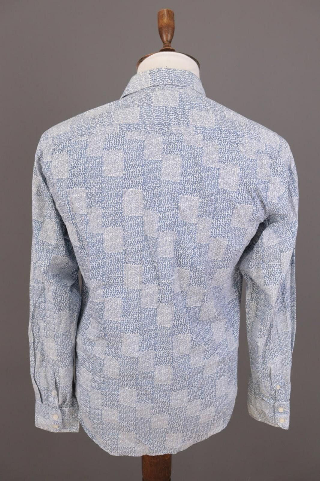Desigual Desigual Blue Printed Long Sleeve Dress Shirt Size M Size US M / EU 48-50 / 2 - 9 Thumbnail