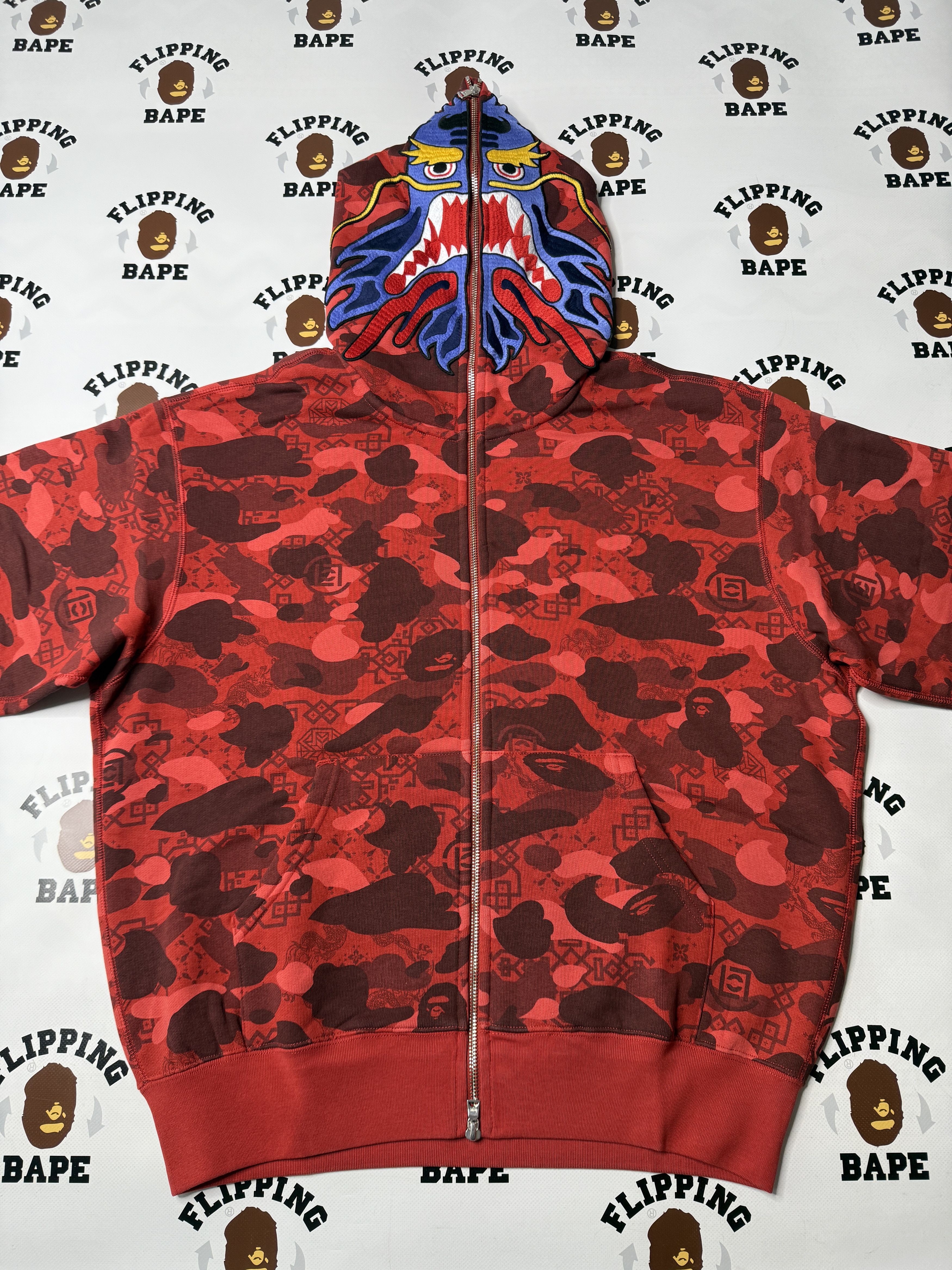 Bape BAPE X CLOT CAMO SHARK RELAXED FIT FULL ZIP HOODIE Size US M / EU 48-50 / 2 - 9 Thumbnail