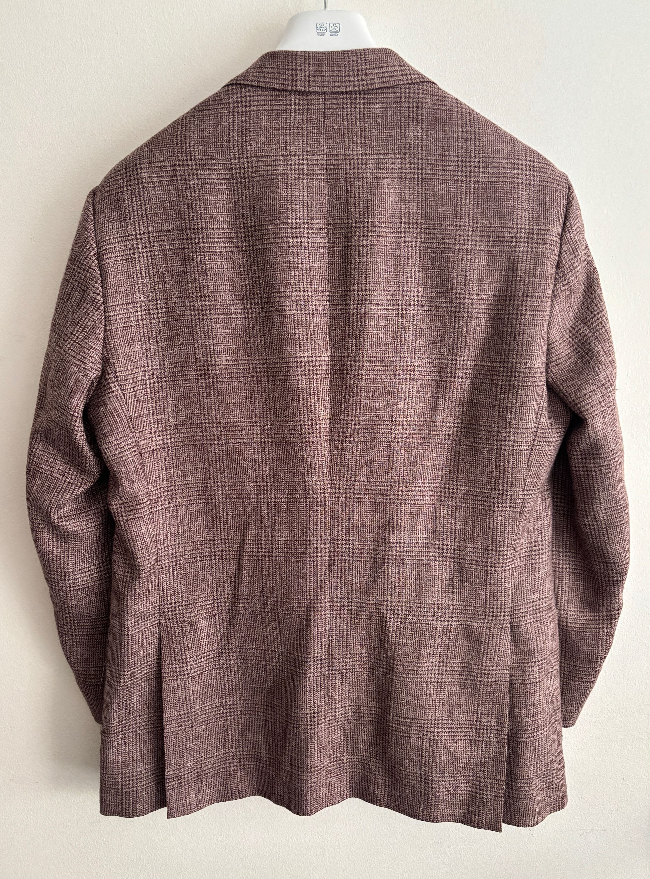 Corneliani $2200 Unstructured Glen Check Wool Silk Linen Sport Coat Size 42R - 6 Thumbnail