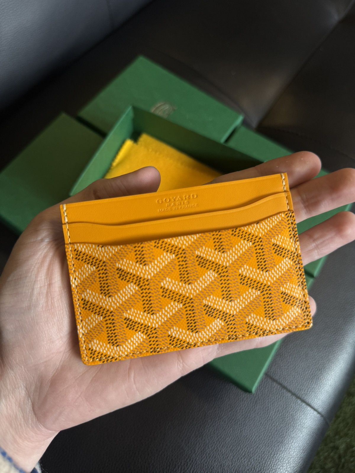 Goyard GOYARD Yellow Card Holder NEW W BOX Authentic Size ONE SIZE - 3 Thumbnail