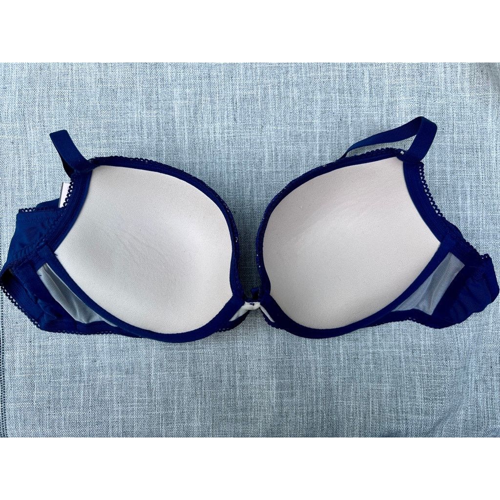 Victoria's Secret Victoria's Secret Dream Angels Push Up Bra Blue Lace 36C NWT Size ONE SIZE - 2 Thumbnail