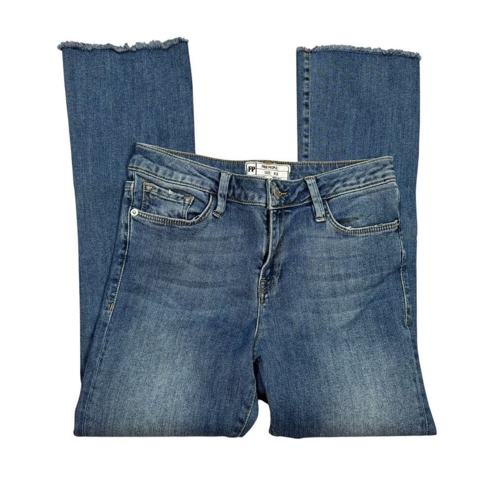 Free People Free People High Waist Crop Straight Leg Jeans Size 26 Size 26" / US 2 / IT 38 - 4 Thumbnail