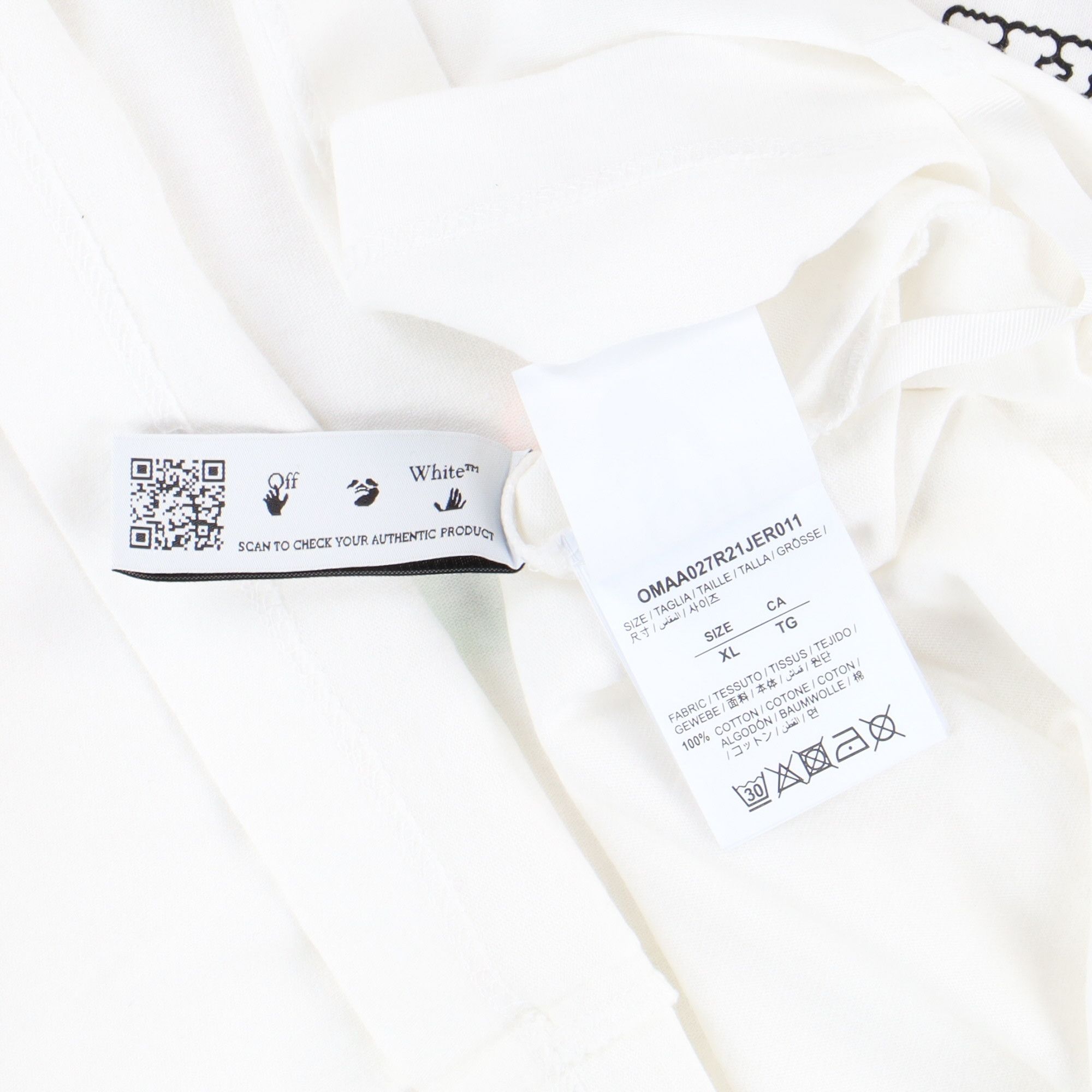 Off-White White Pascal Hand Gun Logo T-shirt Size US XL / EU 56 / 4 - 6 Thumbnail
