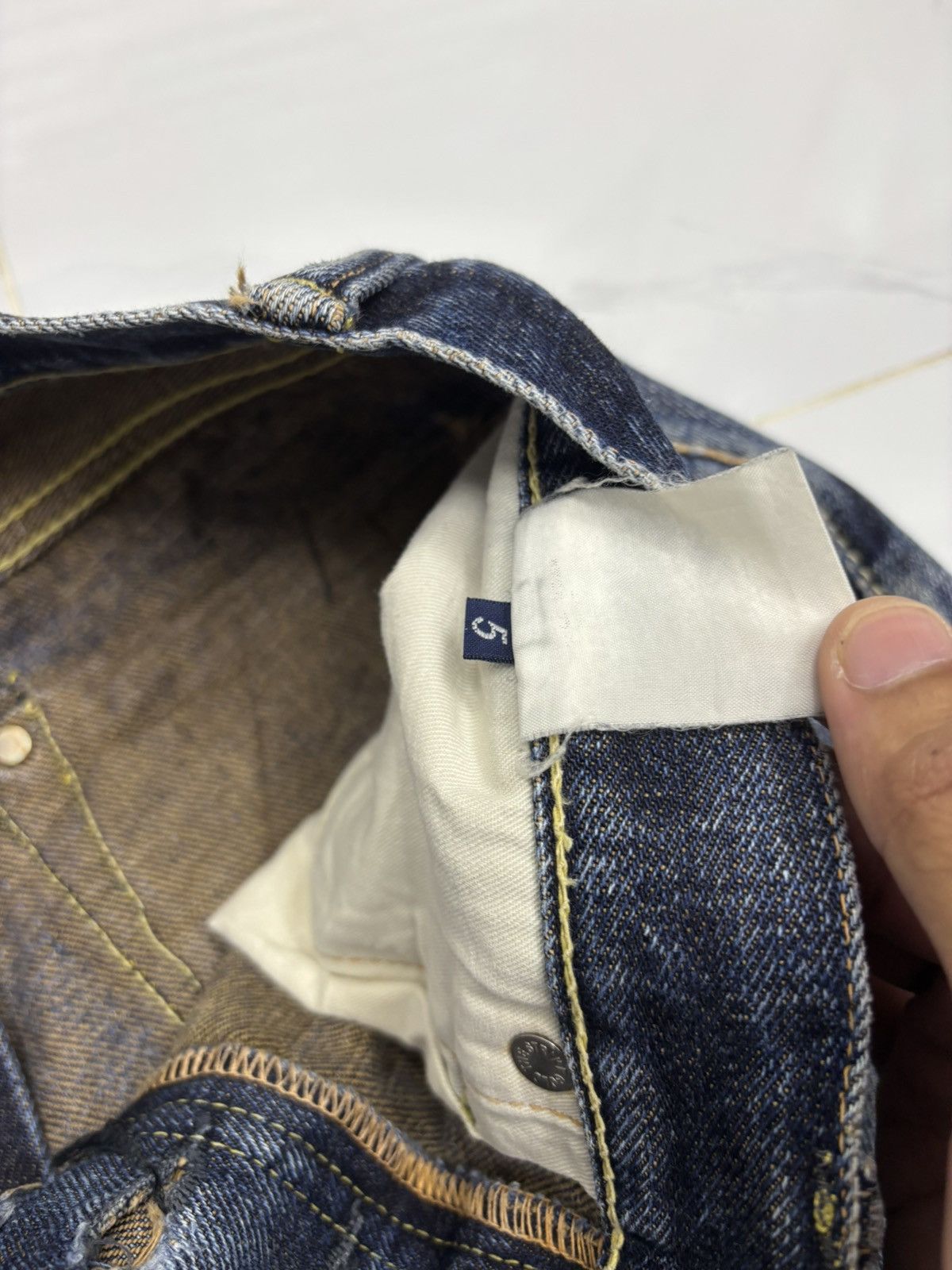 Self Edge × The Strike Gold THE STRIKE GOLD SELVEDGE DISTRESSED DENIM JEANS Size US 30 / EU 46 - 15 Thumbnail