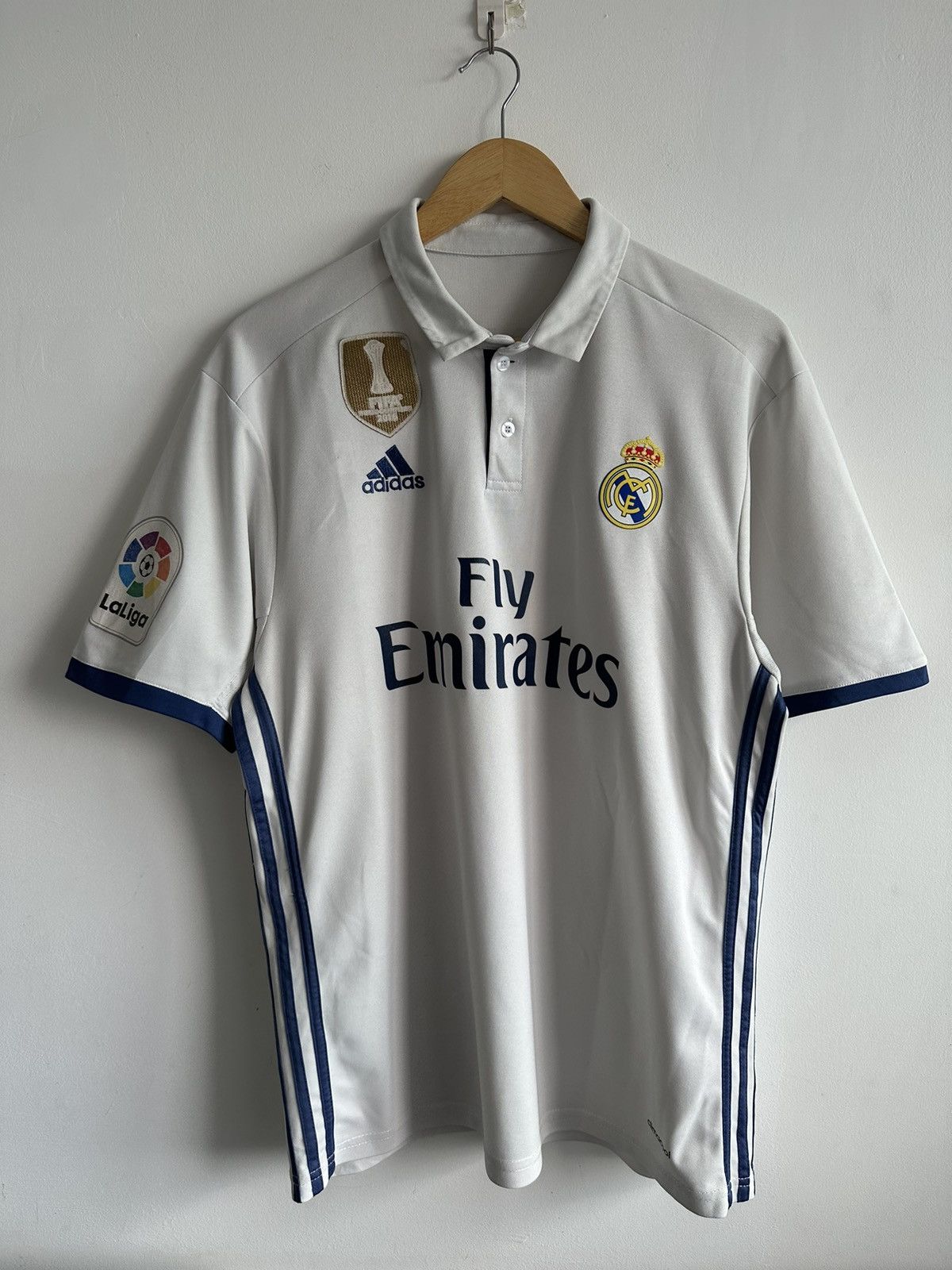 Adidas × Vintage Vintage Real Madrid 2016-2017 Adidas Soccer Jersey Rare Size US L / EU 52-54 / 3 - 1 Thumbnail