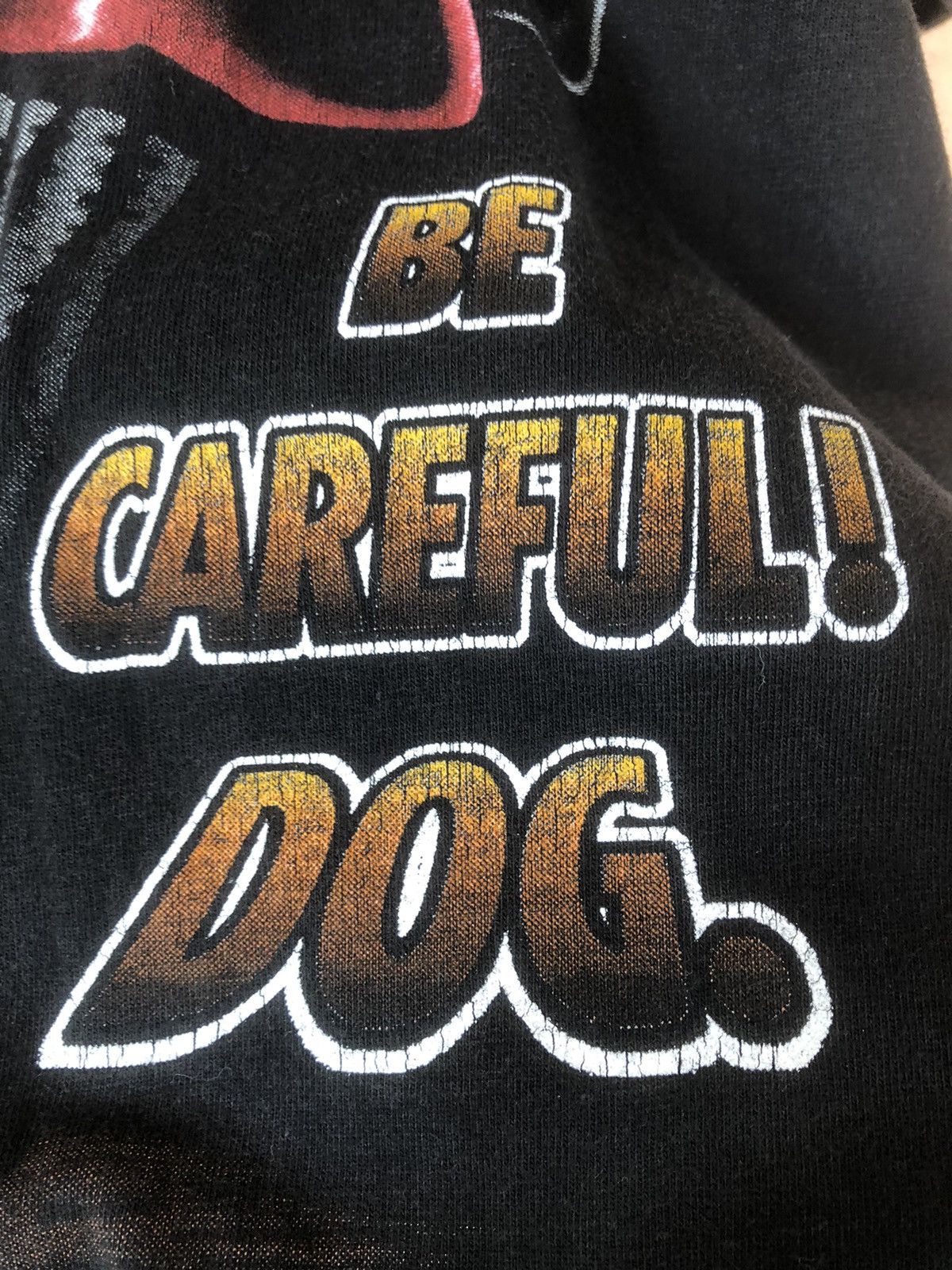 Vintage Vintage 90s Bulldog Biker Flaming Skull Shirt Size US L / EU 52-54 / 3 - 7 Thumbnail