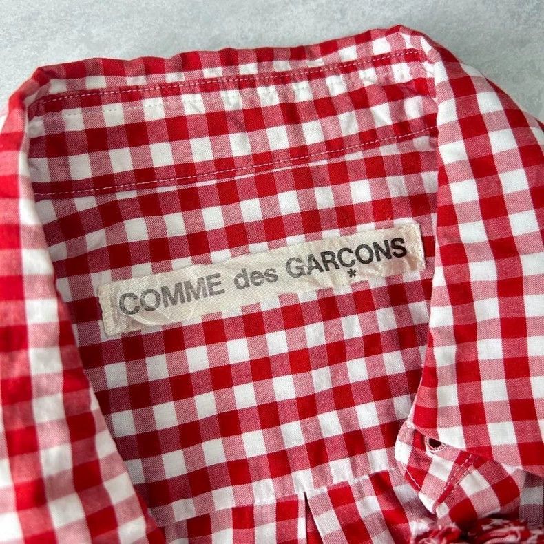 Comme des Garcons Comme Des Garcons Fur Ball Red Plaid Shirt Size M / US 6-8 / IT 42-44 - 4 Thumbnail