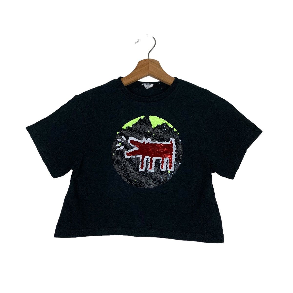 Keith Haring Big Logo Crop Tees #0213-C10