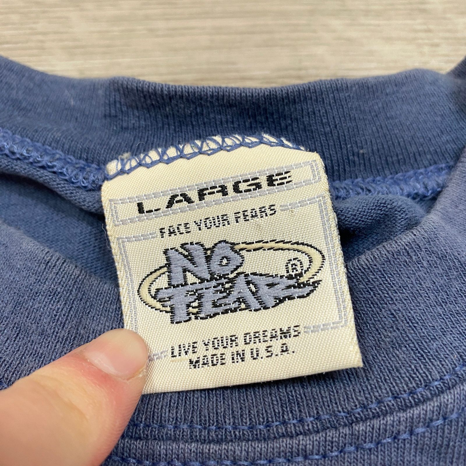 No Fear × Vintage VTg 90s No Fear Embroidered Logo Faded Shirt Large Skater Size US L / EU 52-54 / 3 - 6 Thumbnail