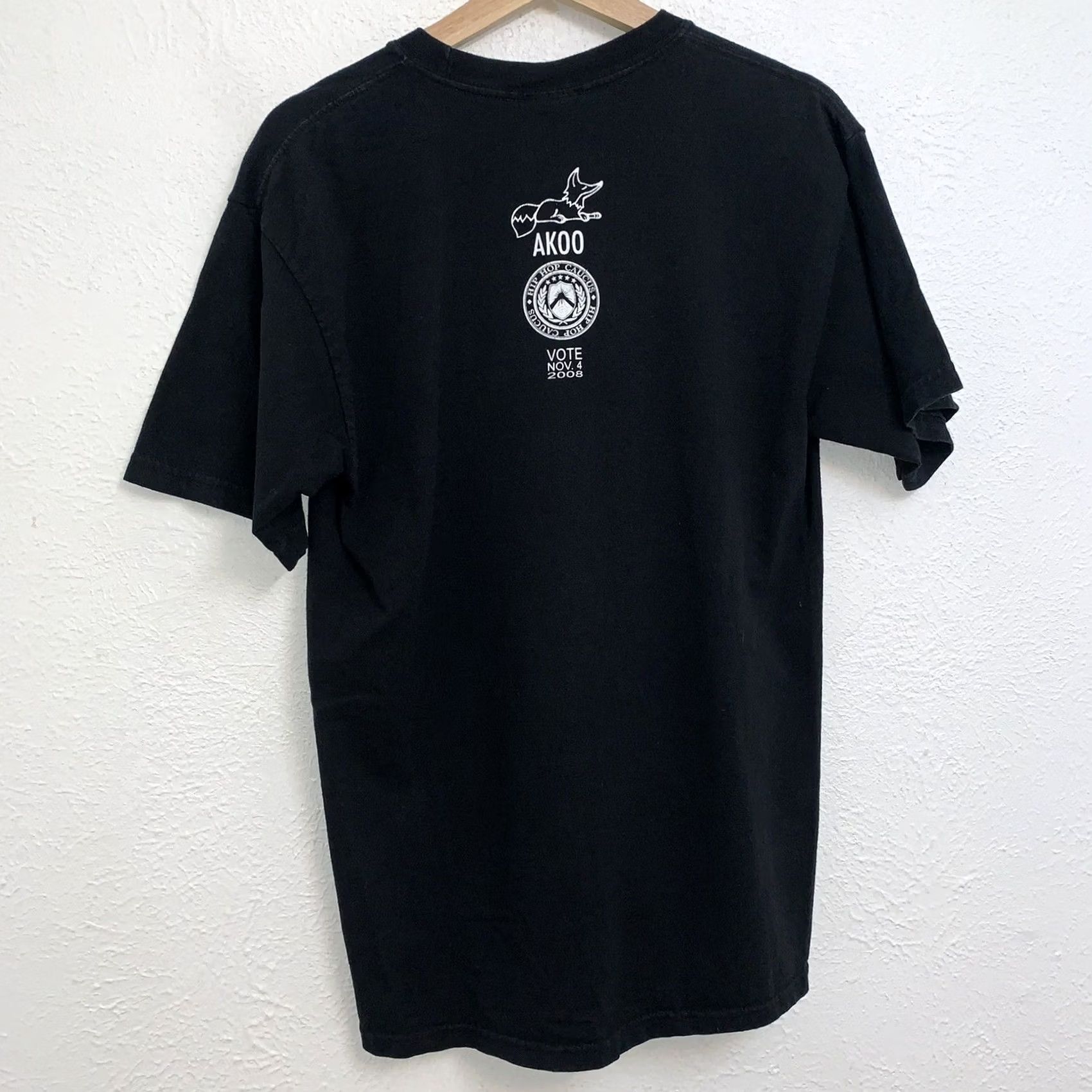 Doublet Akoo Shirt Mens M Black Hip Hop Caucus Respect Vote Tee Blk Double Sided Size US M / EU 48-50 / 2 - 2 Thumbnail