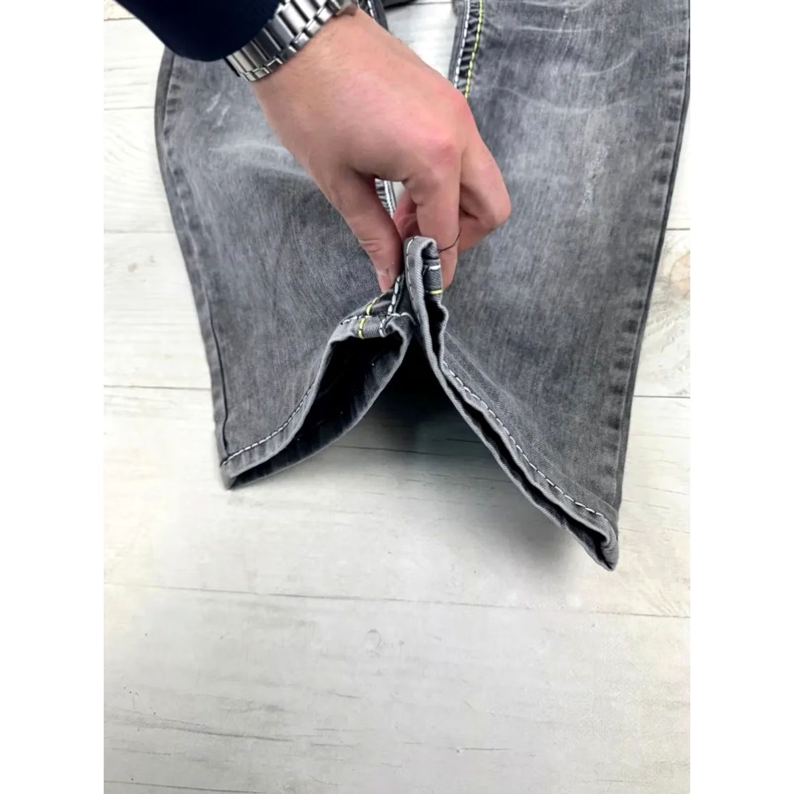 True Religion VINTAGE True Religion Jeans MEn Size 33 Gray Straight 90s Y2K Size US 33 - 7 Thumbnail
