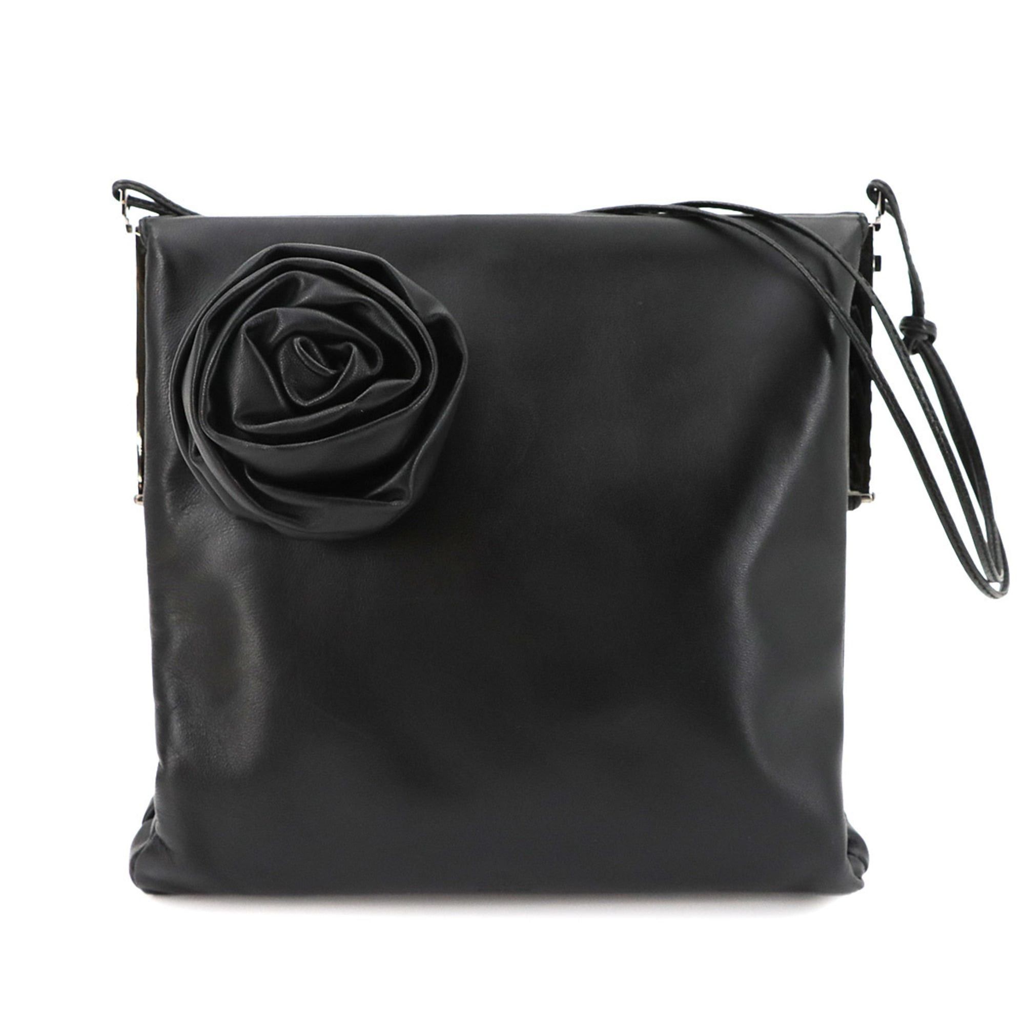 Gucci Gucci Handbag Leather Black 005 0780 Silver Hardware Shoulder Bag Size ONE SIZE - 1 Thumbnail