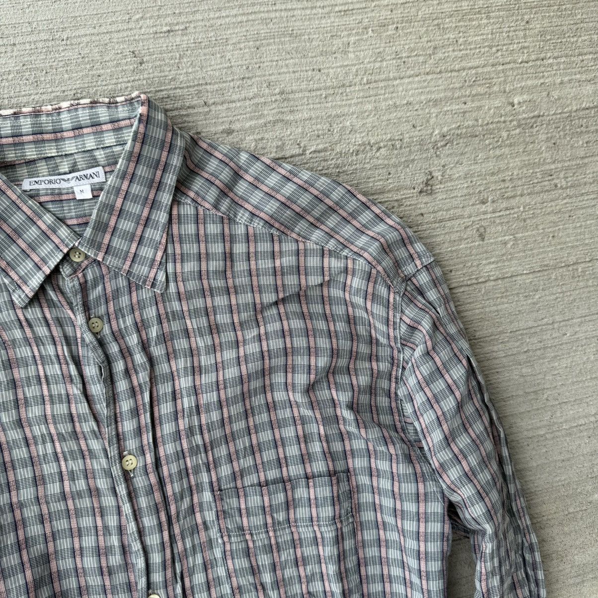 Emporio Armani Vintage Emporio Armani Plaid Button-Down Shirt Size US M / EU 48-50 / 2 - 3 Thumbnail