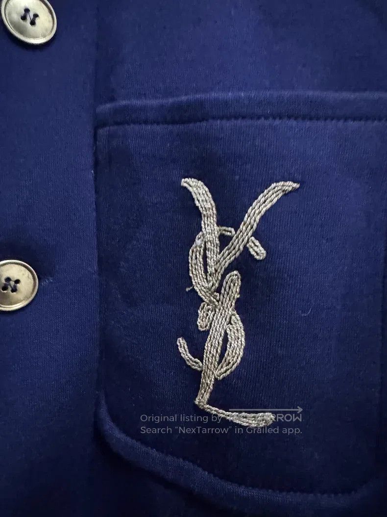 Saint Laurent Paris Saint Laurent Paris Navy Blue Wool Shirt Jacket Size US XXS / EU 40 - 2 Thumbnail
