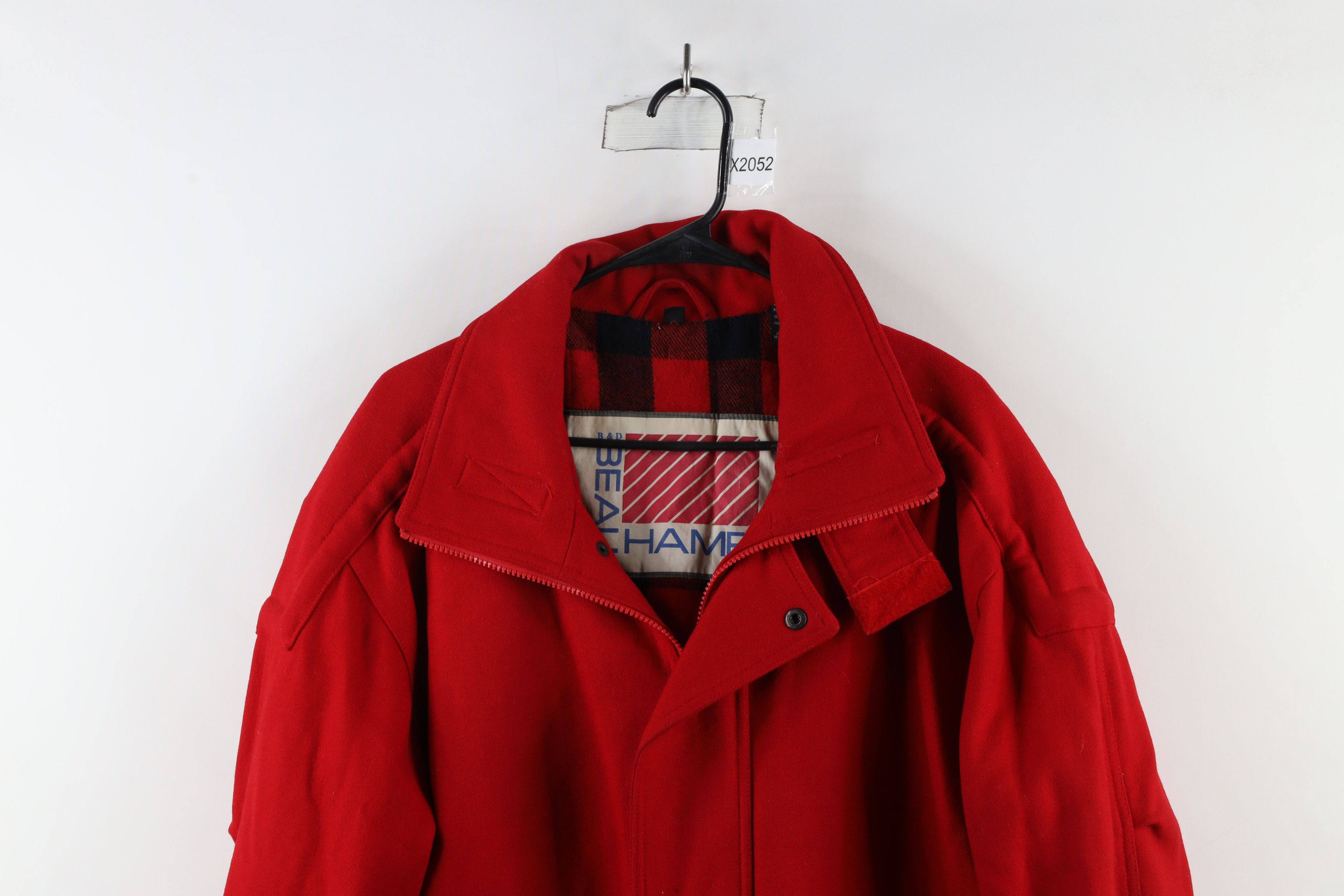 Vintage Vintage 90s Streetwear Wool Cafe Racer Bomber Jacket Red Size US L / EU 52-54 / 3 - 2 Thumbnail