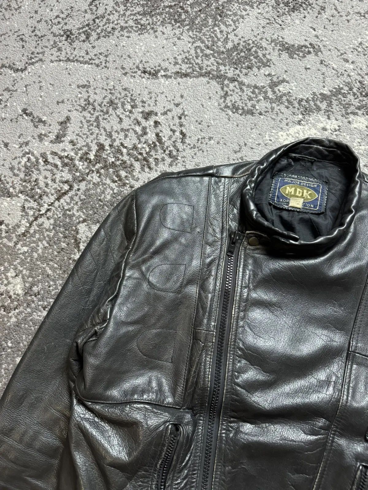 Japanese Brand × Vintage Vintage Y2K Leather Motorcycle Opium Owens Style LGB Bomber Size US S / EU 44-46 / 1 - 3 Thumbnail