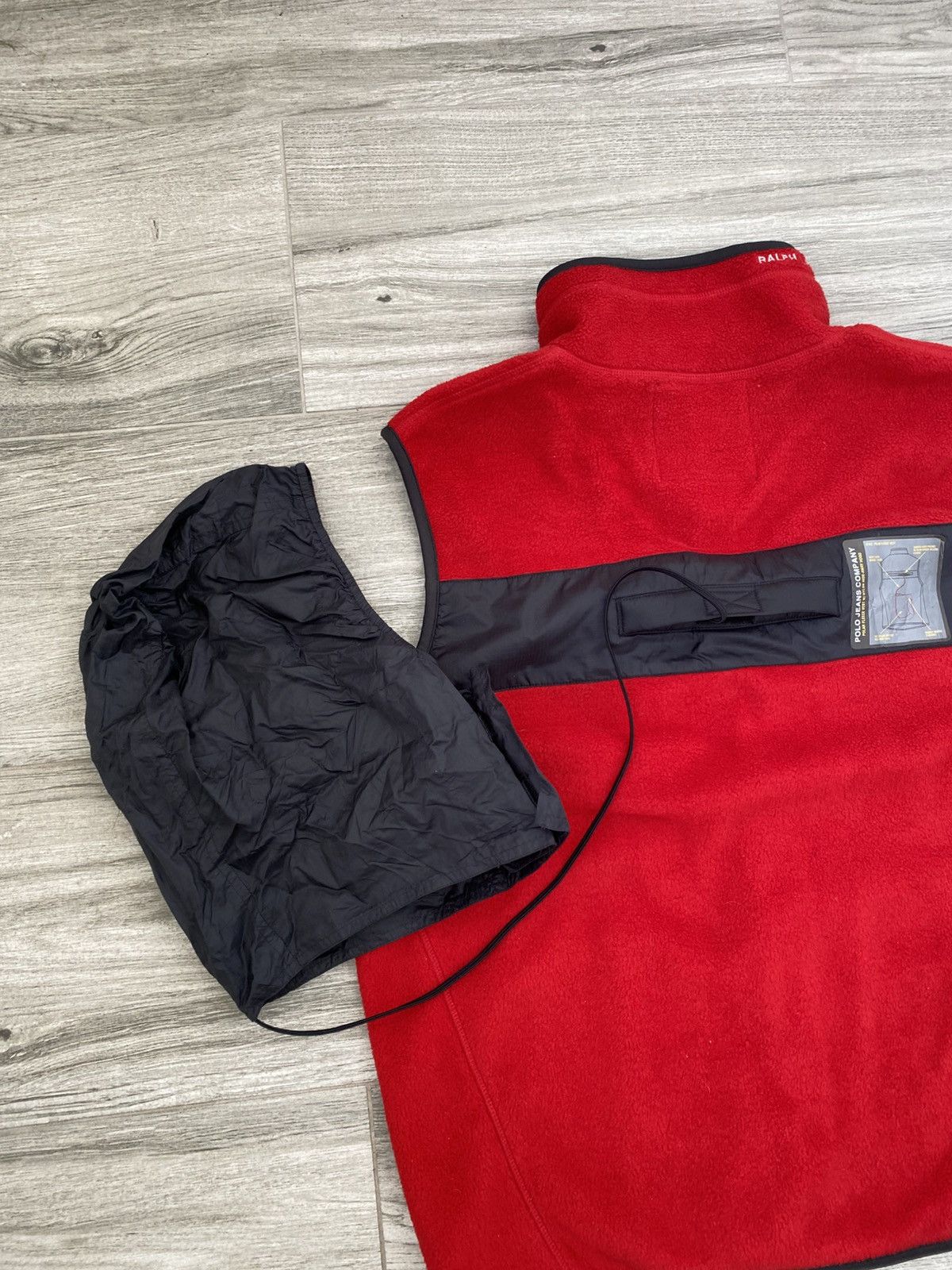 Polo Ralph Lauren VINTAGE POLO RALPH LAUREN FLEECE VEST NYLON HIDE-AWAY HOOD Size US M / EU 48-50 / 2 - 18 Thumbnail