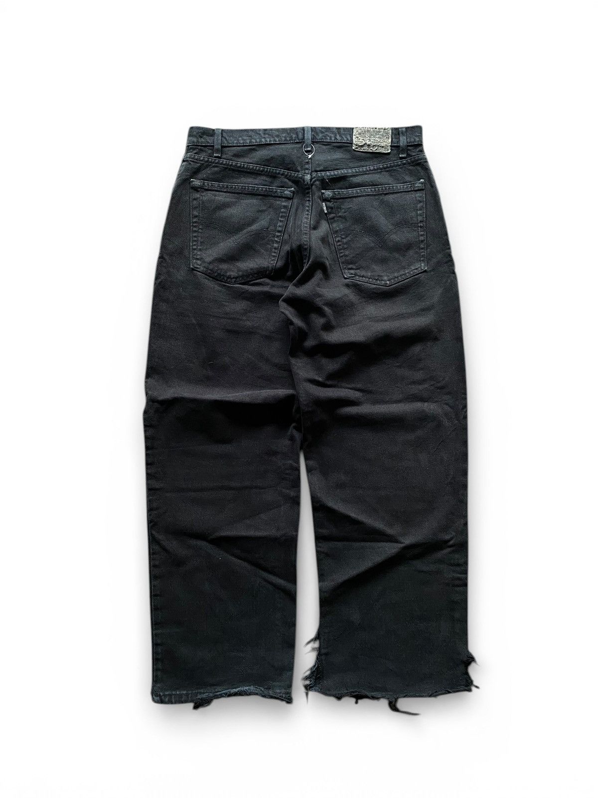 Levi's Vintage 90’s Distressed Baggy Levis Silvertab Black Jeans Size US 34 / EU 50 - 5 Thumbnail
