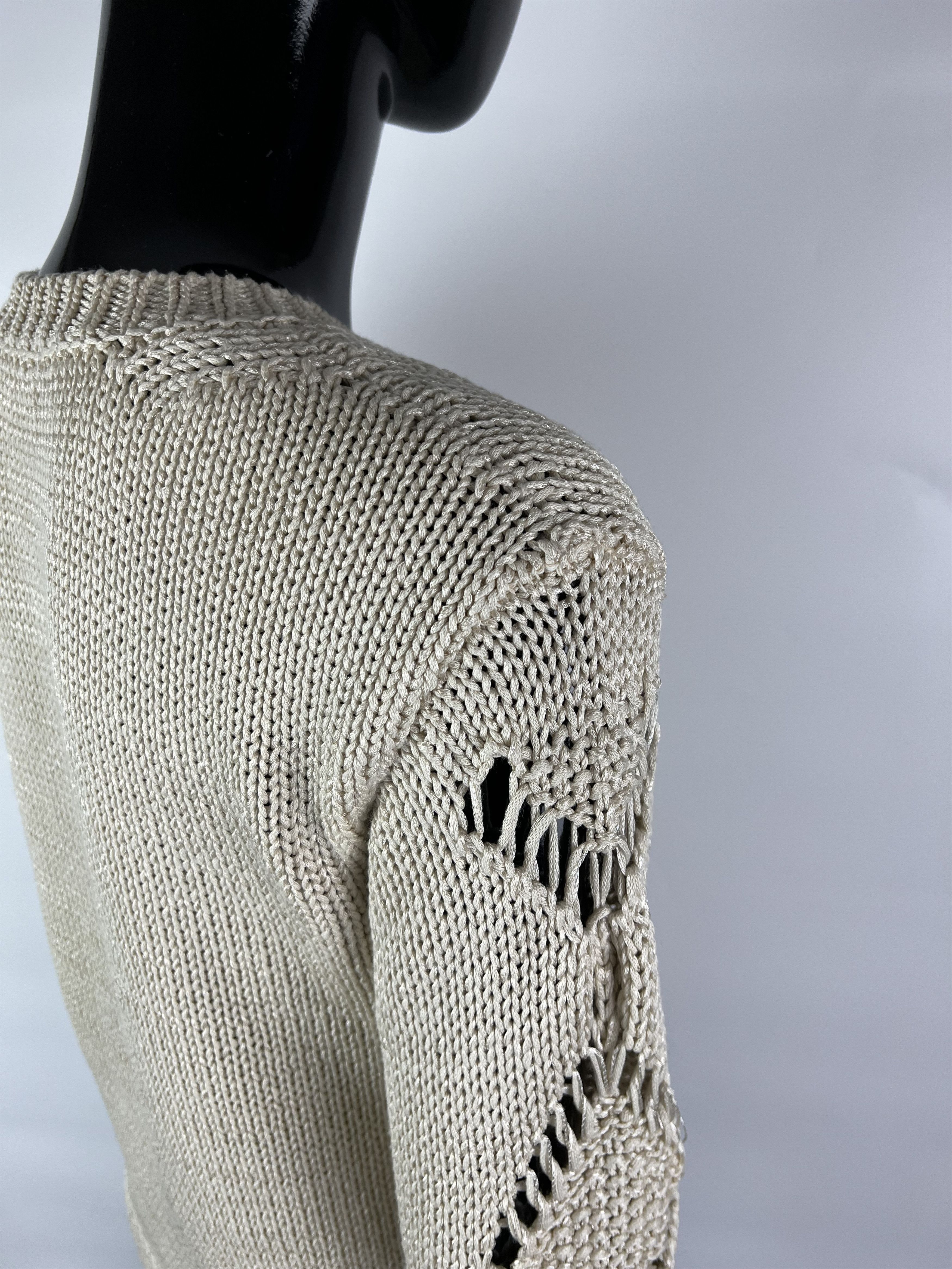Sandro Sandro Women's Beige Knit Sweater Size 1 Size S / US 4 / IT 40 - 4 Thumbnail