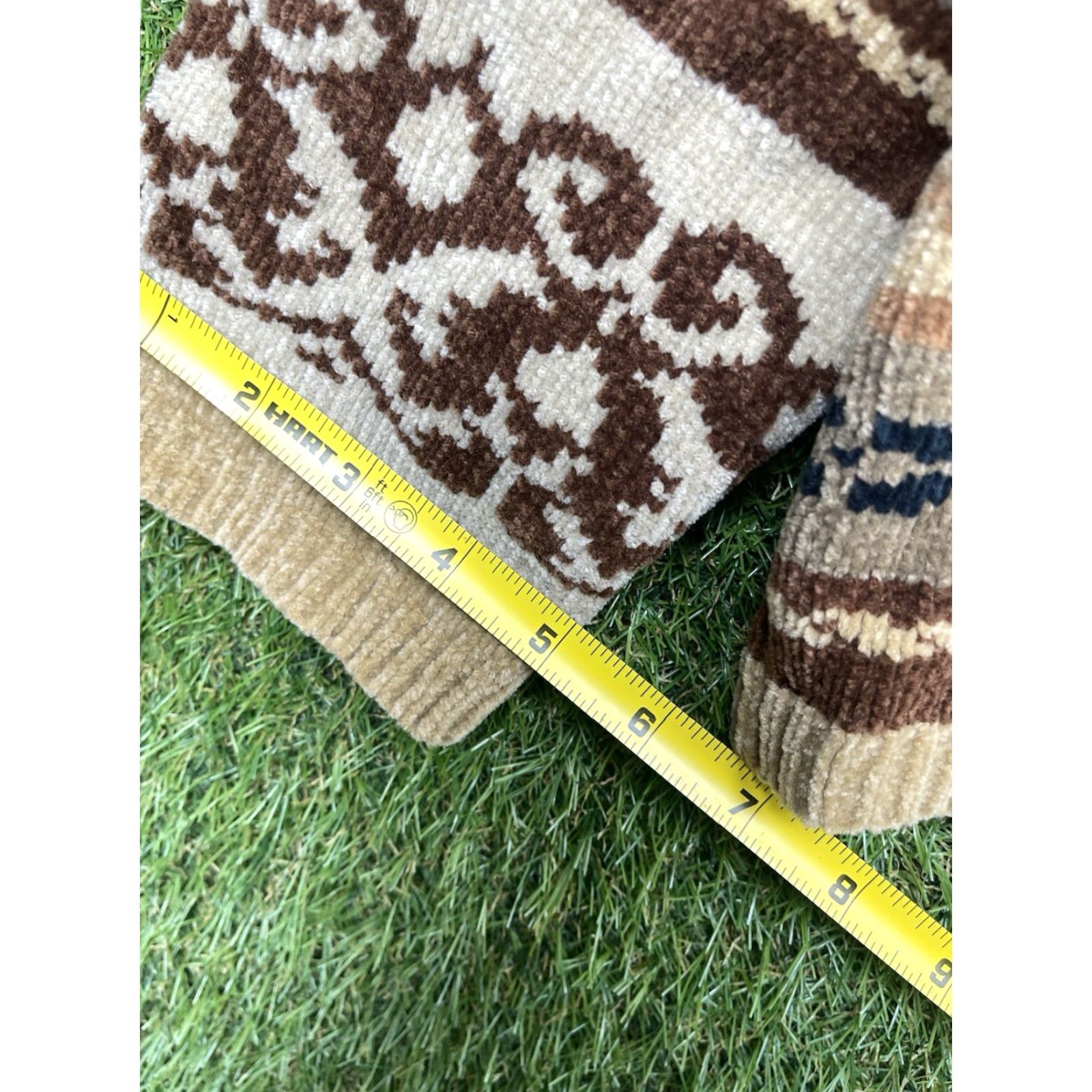 Vintage VINTAGE White Stag Sweater Womens XL Striped Angora Wool Nylon Turtleneck 90s Grandma Pullover Size XL / US 12-14 / IT 48-50 - 7 Thumbnail