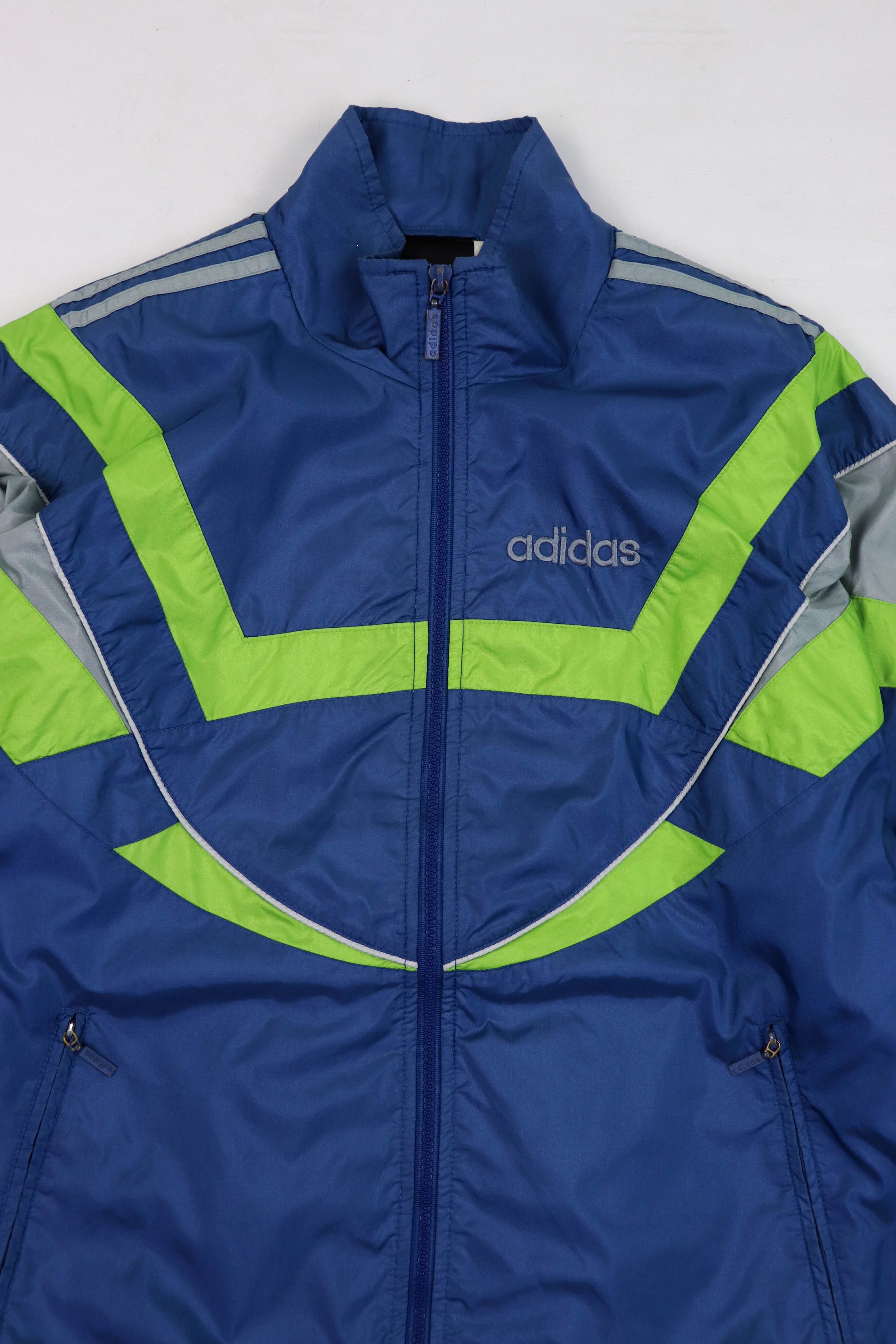 Adidas Adidas Vintage Stripes Oversized Nylon Track Zip Jacket Size US XL / EU 56 / 4 - 4 Thumbnail