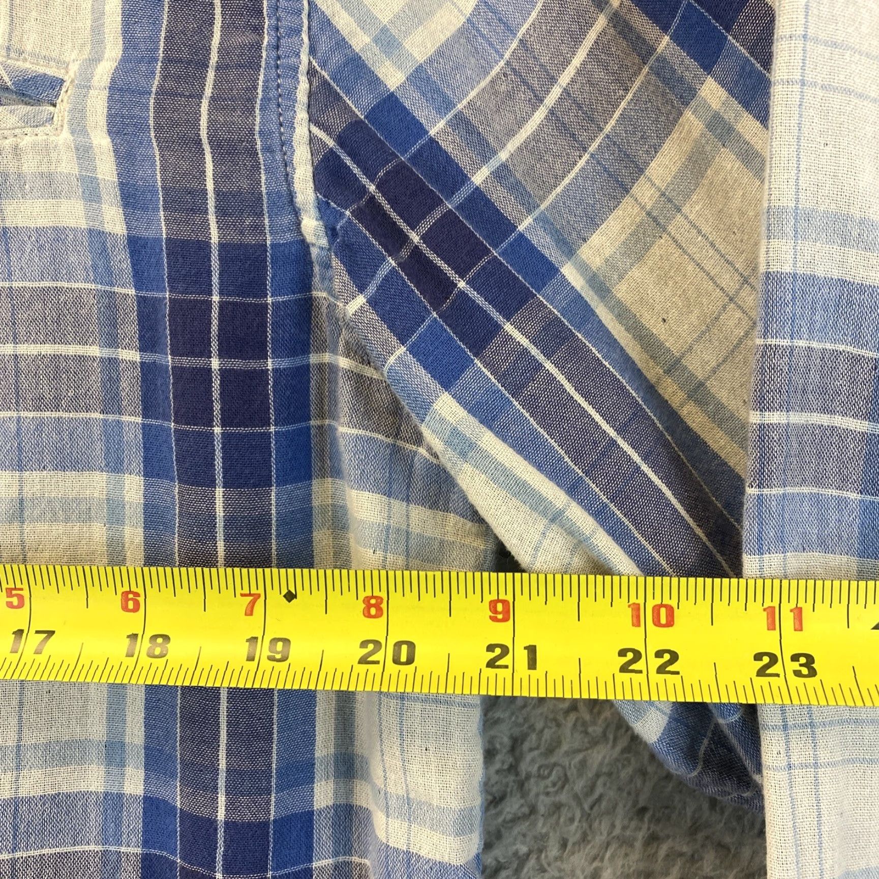 Lucky Brand Lucky Brand Men’s Long Sleeve Dress Shirt Size Large L 100% Cotton Blue / 72-21 Button-Up Button-Down Collared Check Western All Seasons Regular Size 42R - 7 Thumbnail