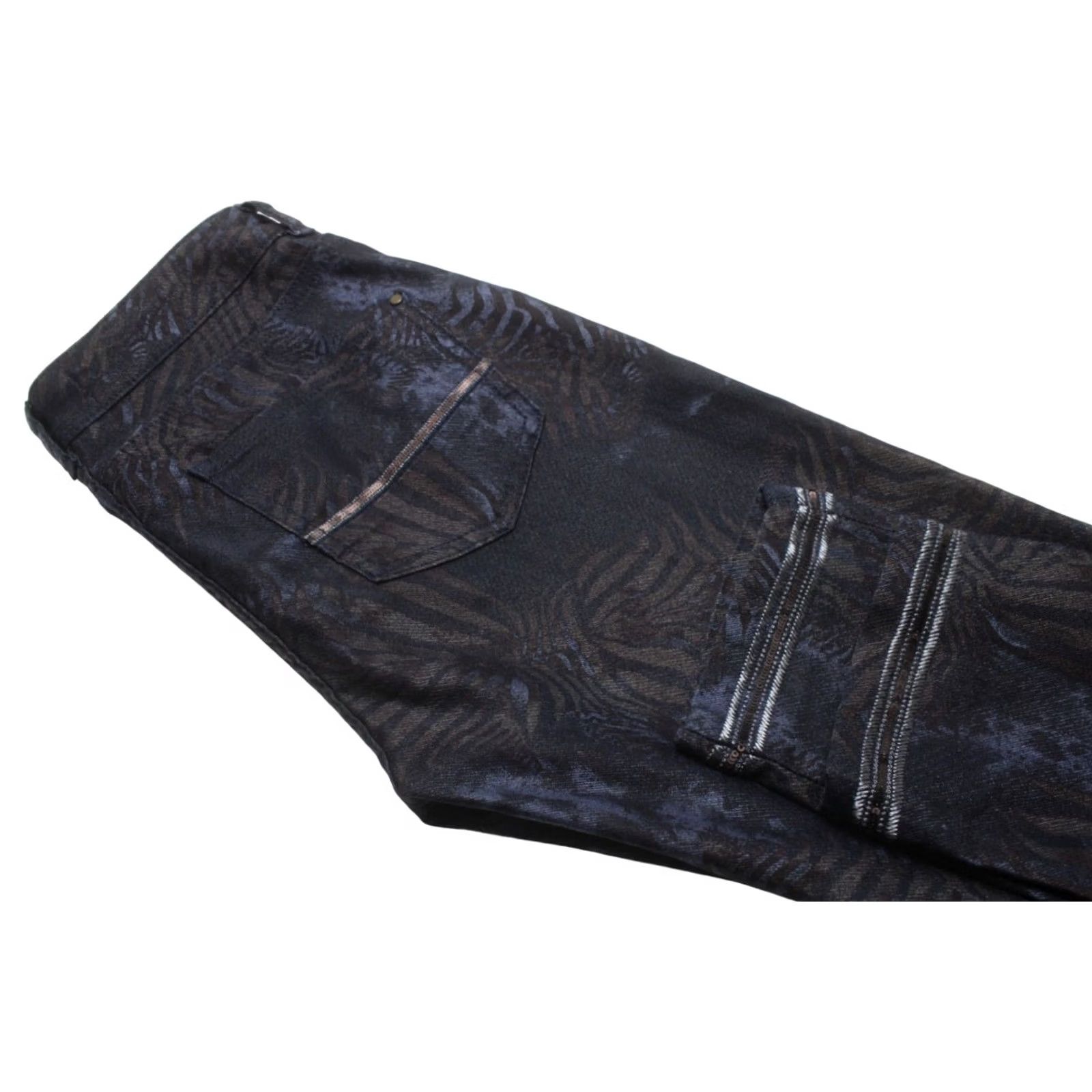 Vintage Mos Mos h Jeans Women's W30/L28 Stretchy Slim Fit Denim Patterned Zip Fly Size 30" / US 8 / IT 44 - 7 Thumbnail