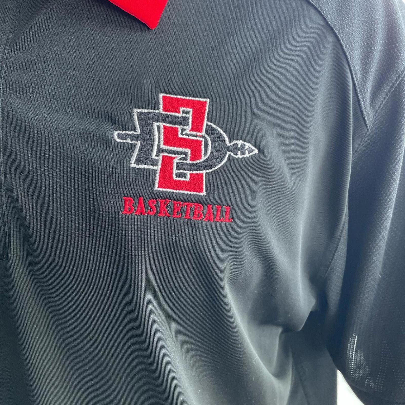 Nike Nike black and red SDSU AZTECS basketball polo shirt Size US XXL / EU 58 / 5 - 4 Thumbnail