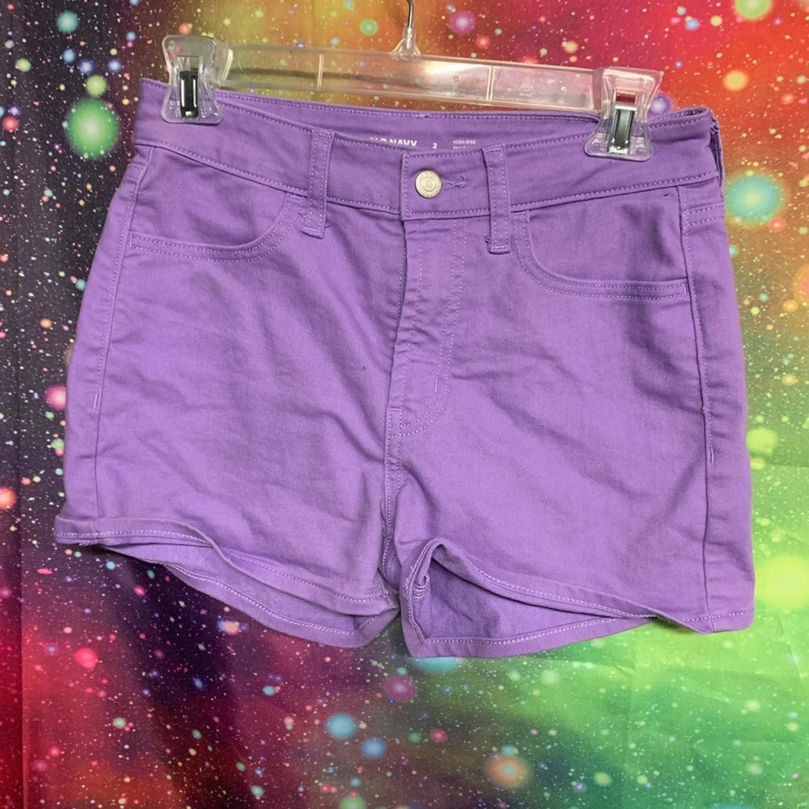 Old Navy Old Navy High Waist Purple Shorts Size 26" / US 2 / IT 38 - 1 Thumbnail