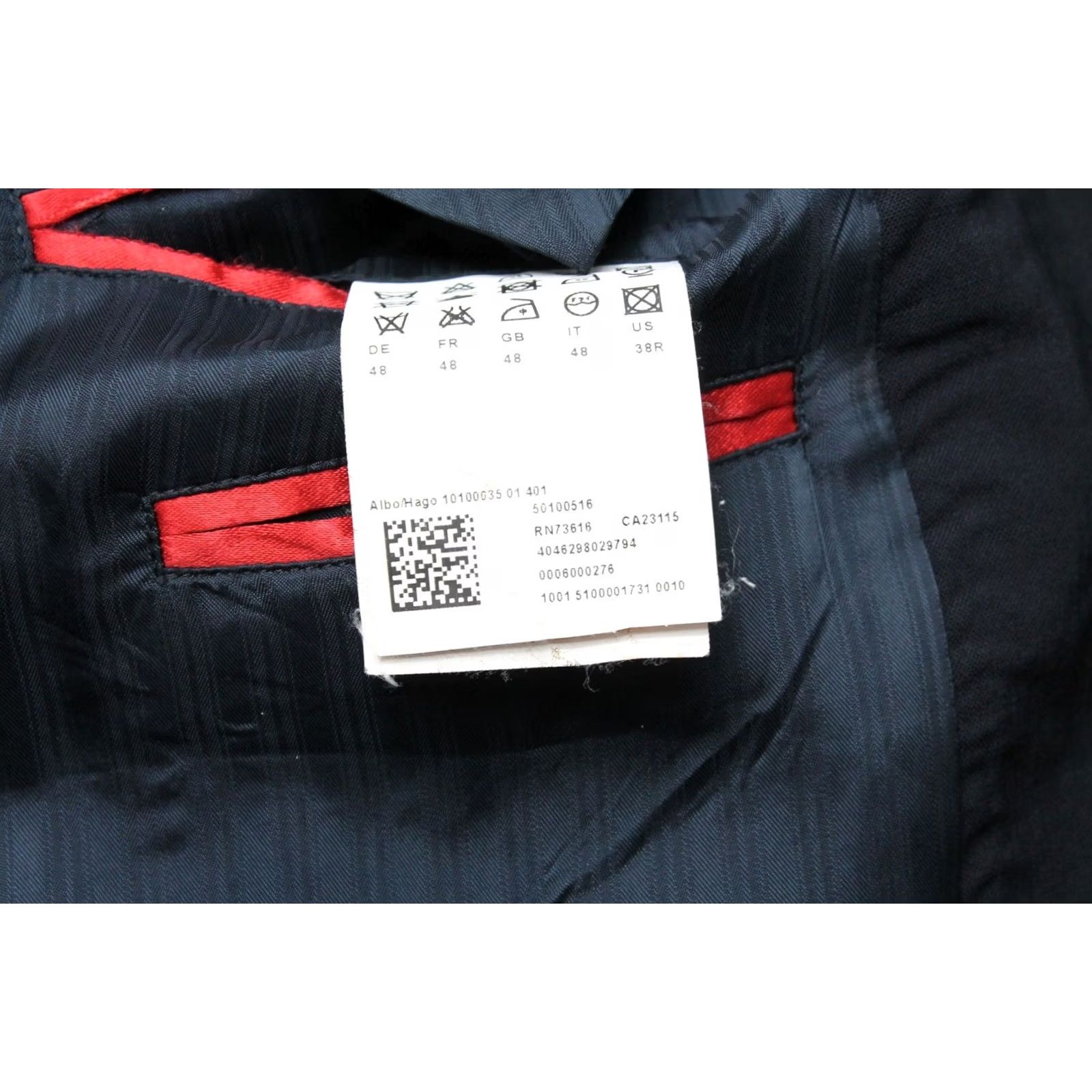 Hugo Boss HUGO BOSS Blazer Men US 38R Single Breasted Wool Blend Notch Lapel Albo/Hago Jumpers? Size 38R - 7 Thumbnail