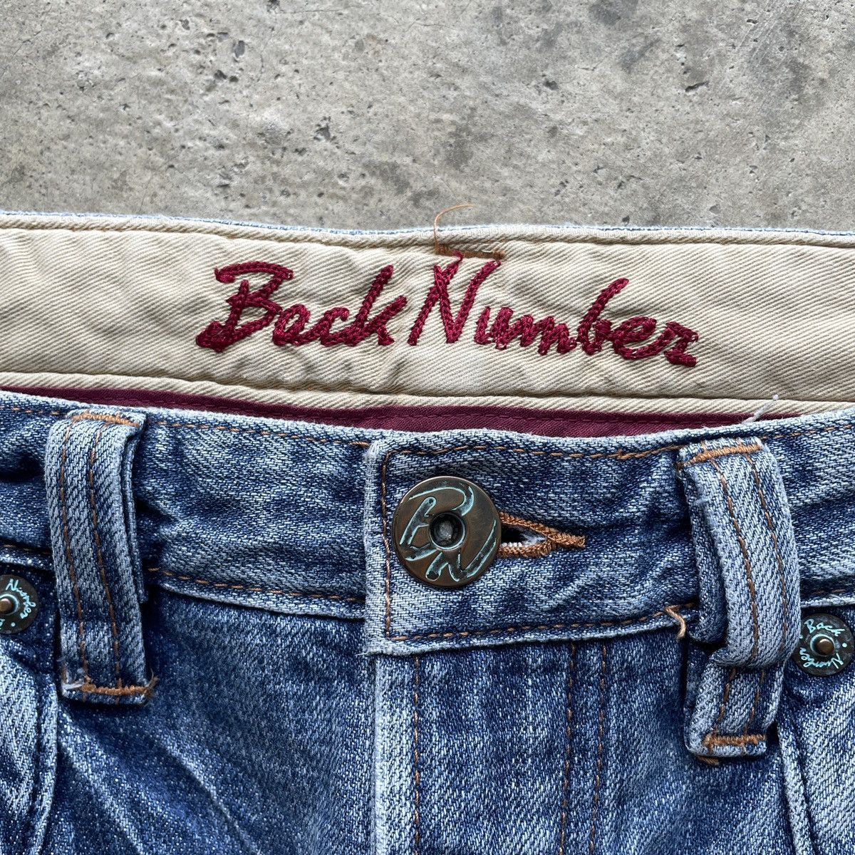 Japanese Brand W32💥 Vintage Back Number Japan Distressed Faded Jeans Pants Size US 32 / EU 48 - 7 Thumbnail