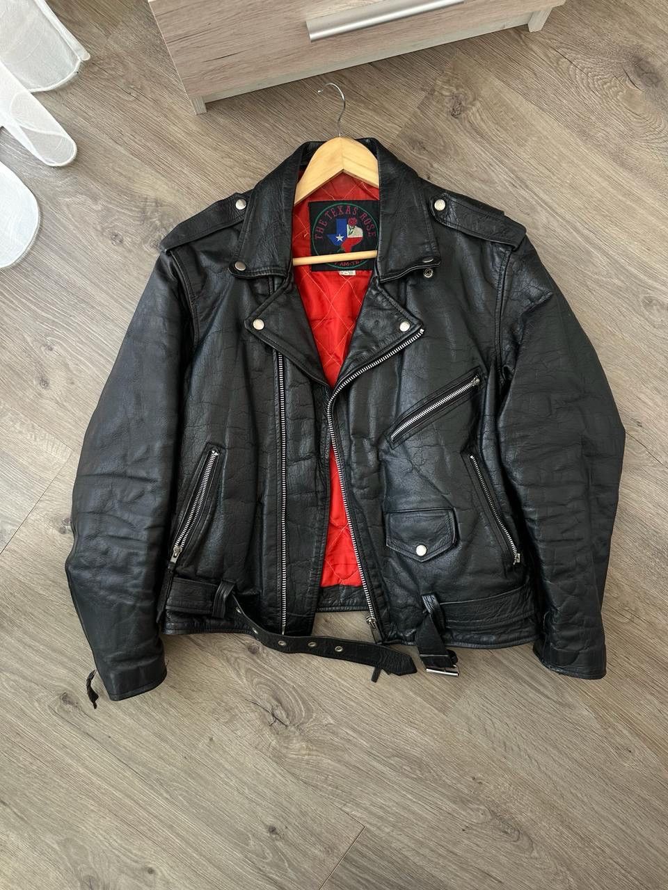 Genuine Leather × Vintage Vintage Japanese Black Leather Moto Distressed Jacket Size US S / EU 44-46 / 1 - 5 Thumbnail