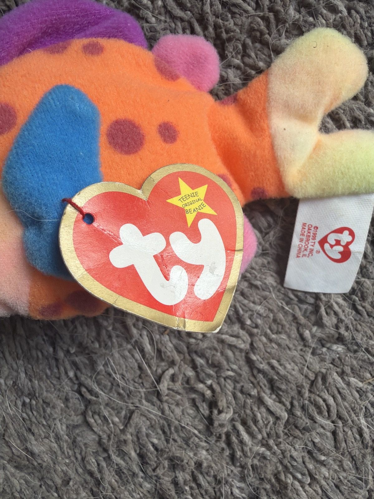 Vintage 1999 McDonald’s Ty Lips The Fish Teenie Beanie Baby Size ONE SIZE - 3 Thumbnail