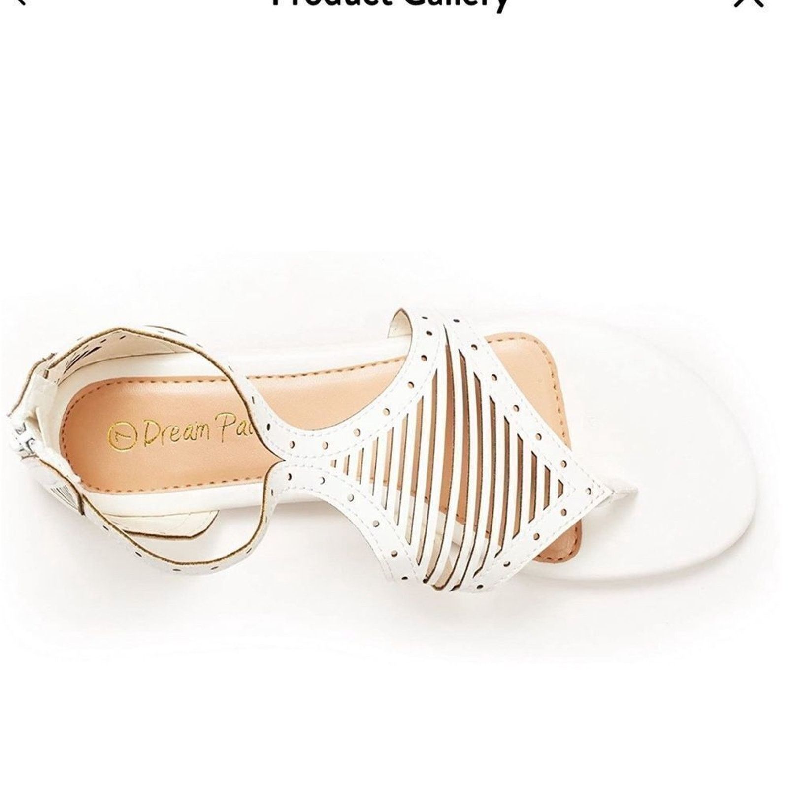 Other Dream Pairs Women’s Sandals sz 11 White Flats NEW #87-AB Size US 11 / IT 41 - 4 Thumbnail
