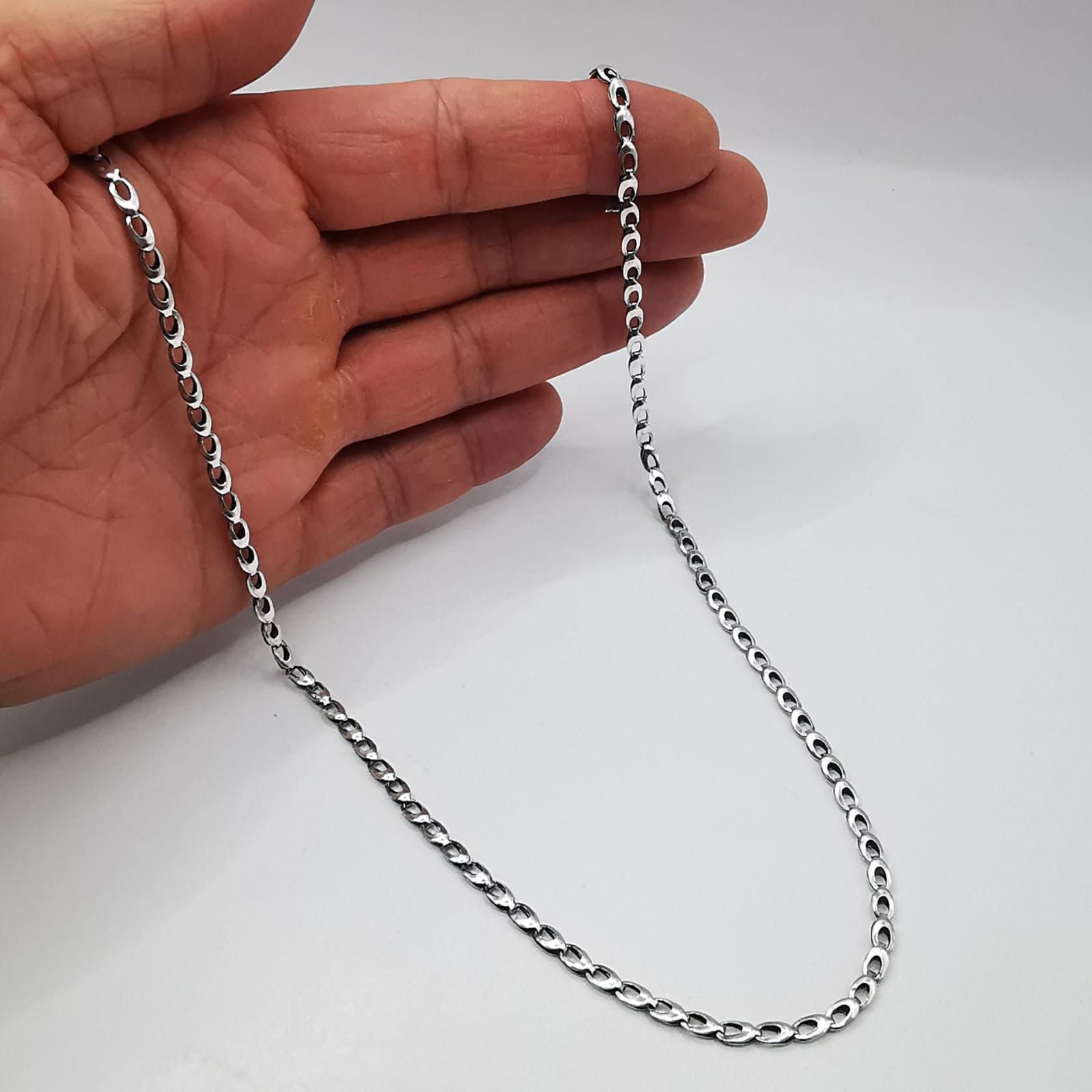 Sterling Silver Vintage Jewelry Chain,925 Sterling Silver,Signed 7,45g Size ONE SIZE - 4 Thumbnail