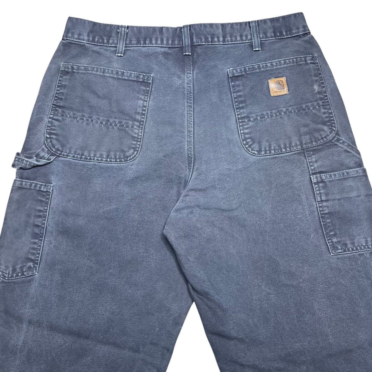 Carhartt × Vintage Vtg 2000s Carhartt Dark Grey Carpenter Canvas Dungaree Pants Size US 35 - 10 Thumbnail