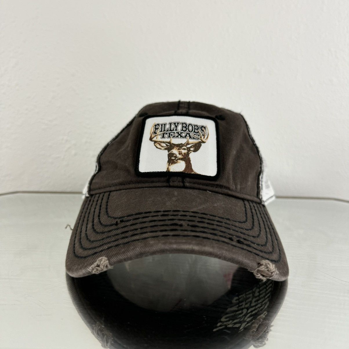 Other BILLY BOBS TEXAS Y2K Brown White Buck Baseball Hat Size ONE SIZE - 6 Thumbnail