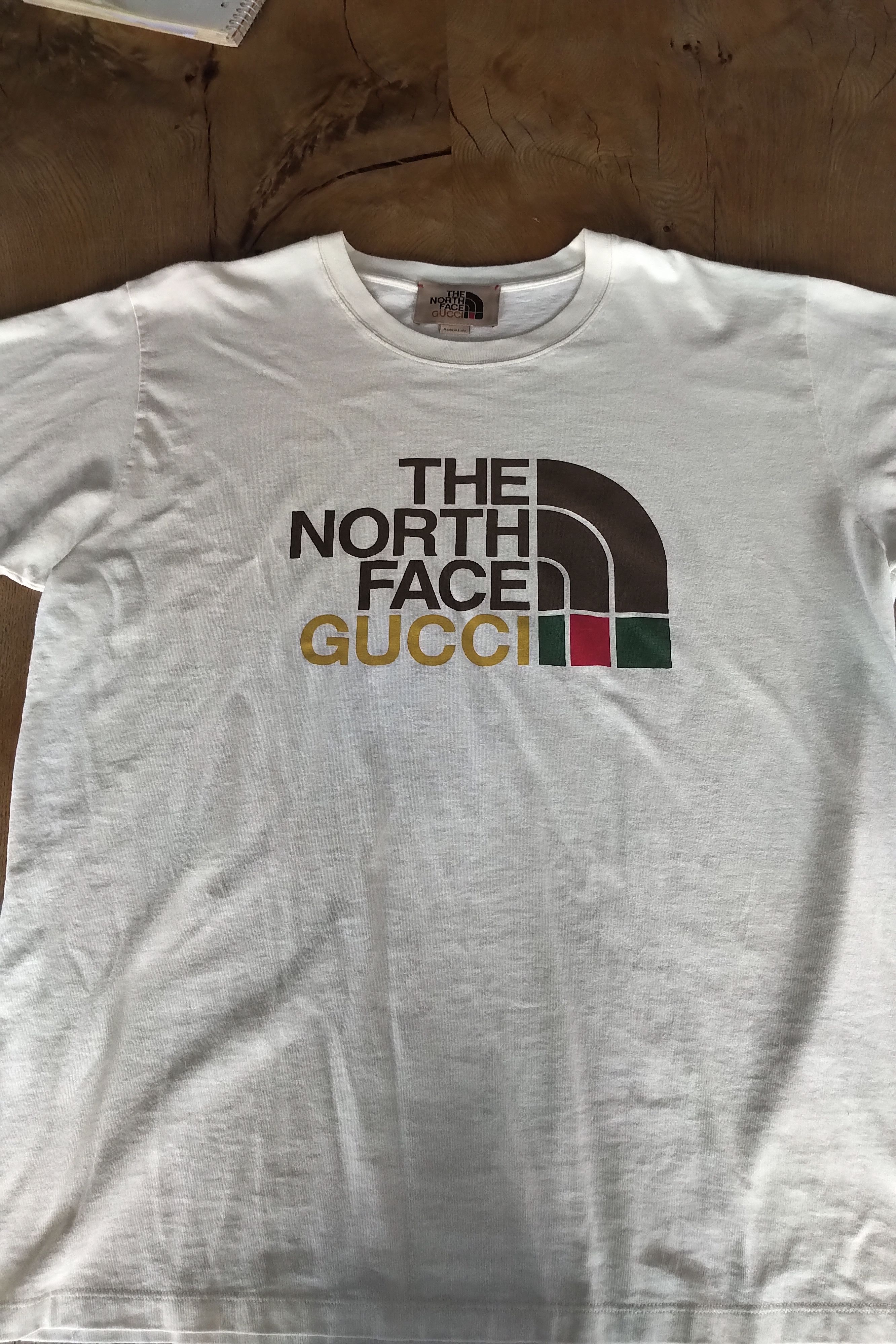 image of Gucci North Face Collab Tshirt in Cream, Men's (Size Large)