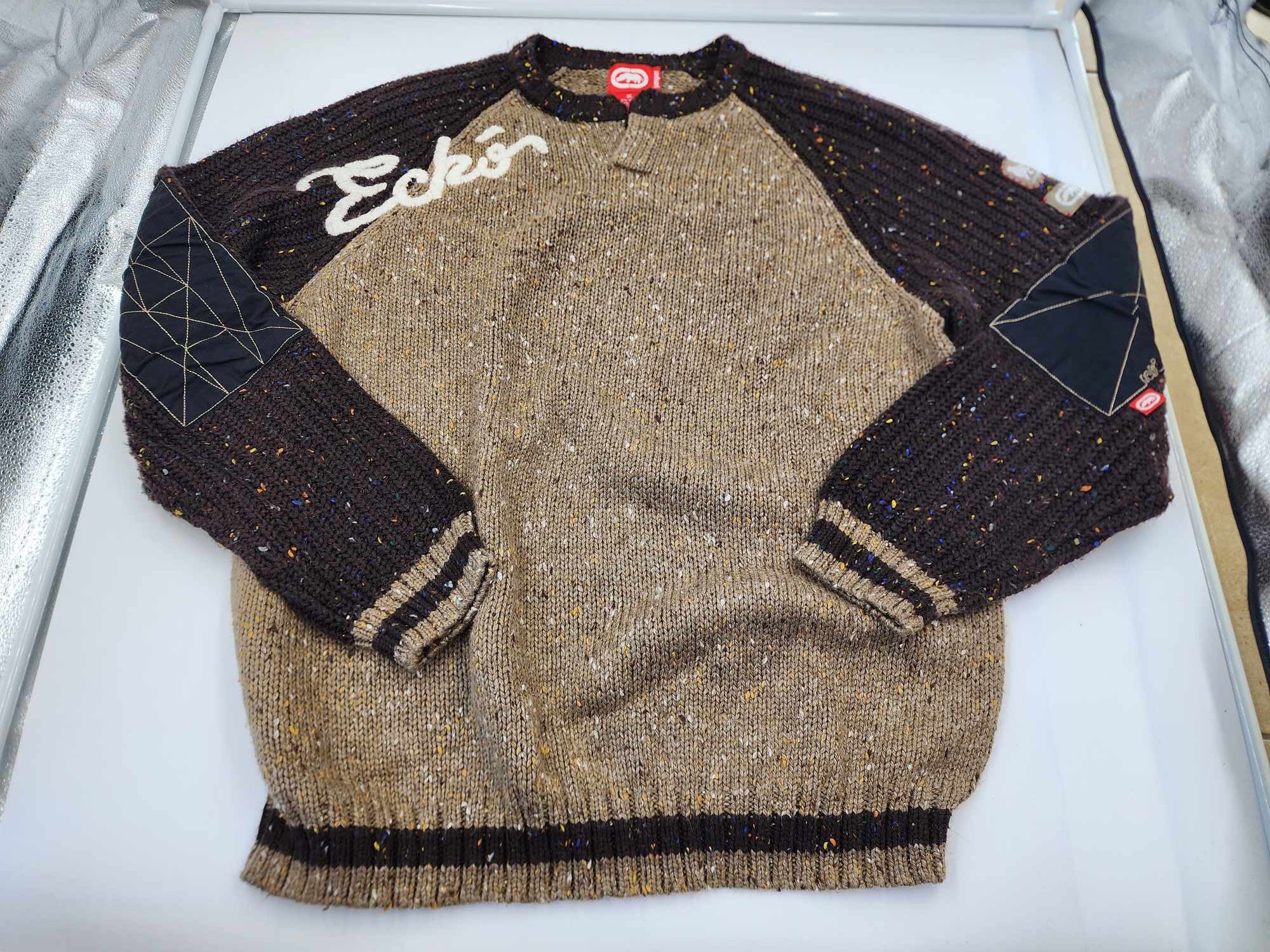 Ecko Unltd. Rare Ecko Knit Sweater 2002 – Dark & Light Brown – Size XL Size US XL / EU 56 / 4 - 1 Thumbnail