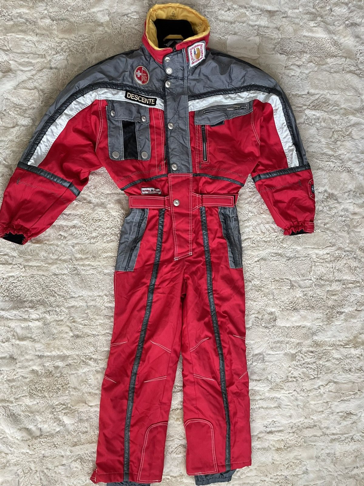 Descente Descente 90s Swiss National Ski Team One-Piece Ski Suit Size 52L - 3 Thumbnail