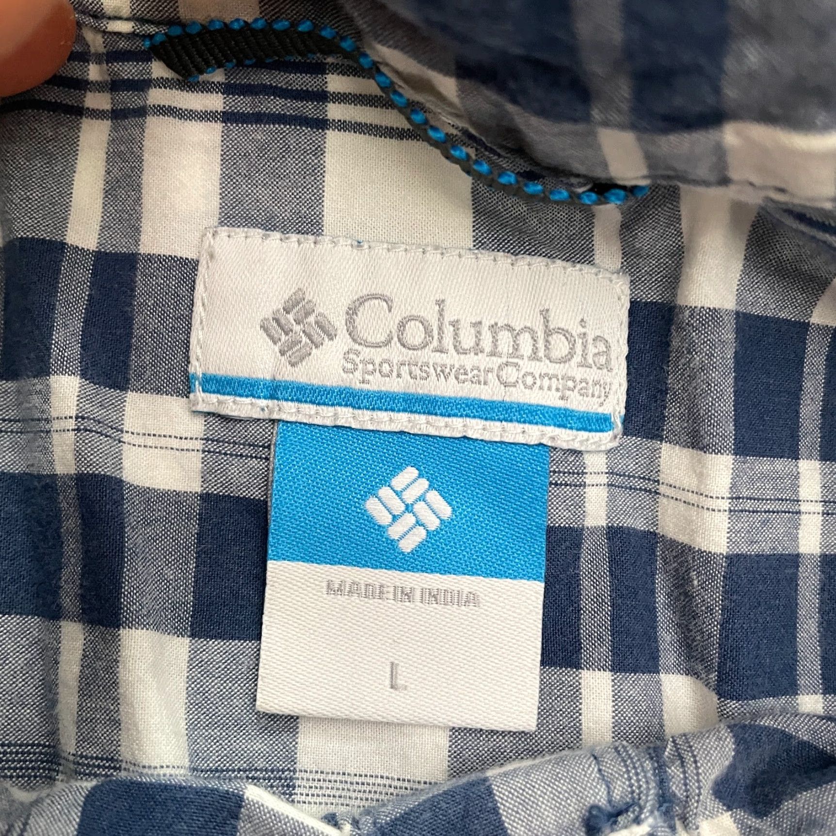 Vintage Columbia Shirt Mens L Blue Plaid Flannel Short Sleeve Button-Down Cotton Top Classic Outdoor Fishing Button Up Size US L / EU 52-54 / 3 - 4 Thumbnail
