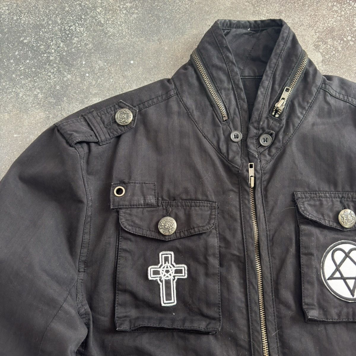 If Six Was Nine × Japanese Brand × Vintage River Island Vintage Gothic Avant Garde Zip Jacket Size US L / EU 52-54 / 3 - 4 Thumbnail