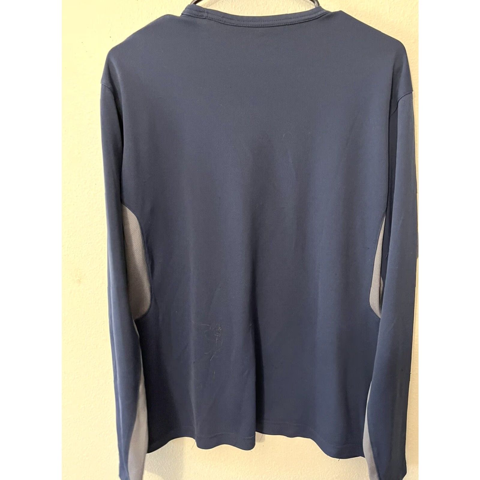 Nike Nike Training Mens Large Crew Long Sleeve Top Nike Sideline UV Shirt Pullover Crew Neck 100% Polyester Regular Blue Navy Football Sports Training Size US L / EU 52-54 / 3 - 2 Thumbnail