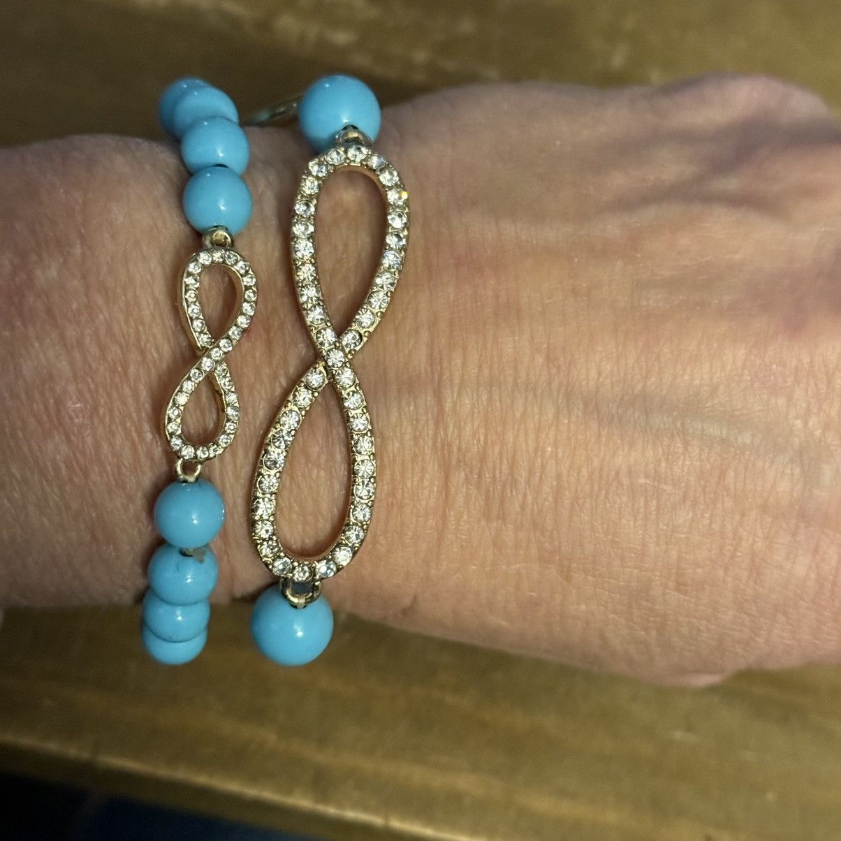 Other Turquoise bead pave infinity stretch bracelets Size ONE SIZE - 3 Thumbnail