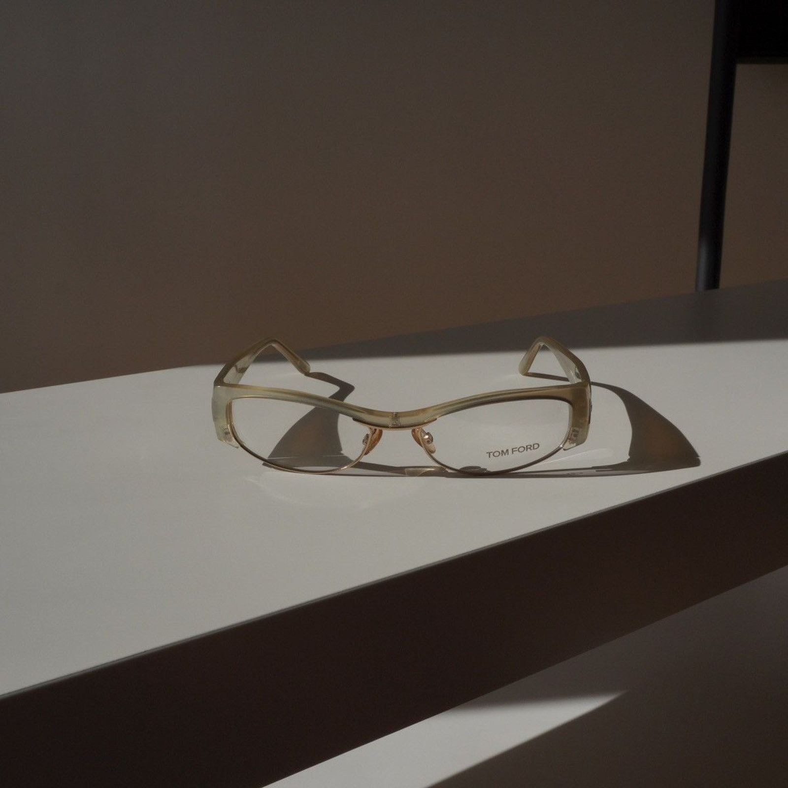 Tom Ford Tom ford 5076 467 gold logo beige eyewear glasses Size ONE SIZE - 2 Thumbnail