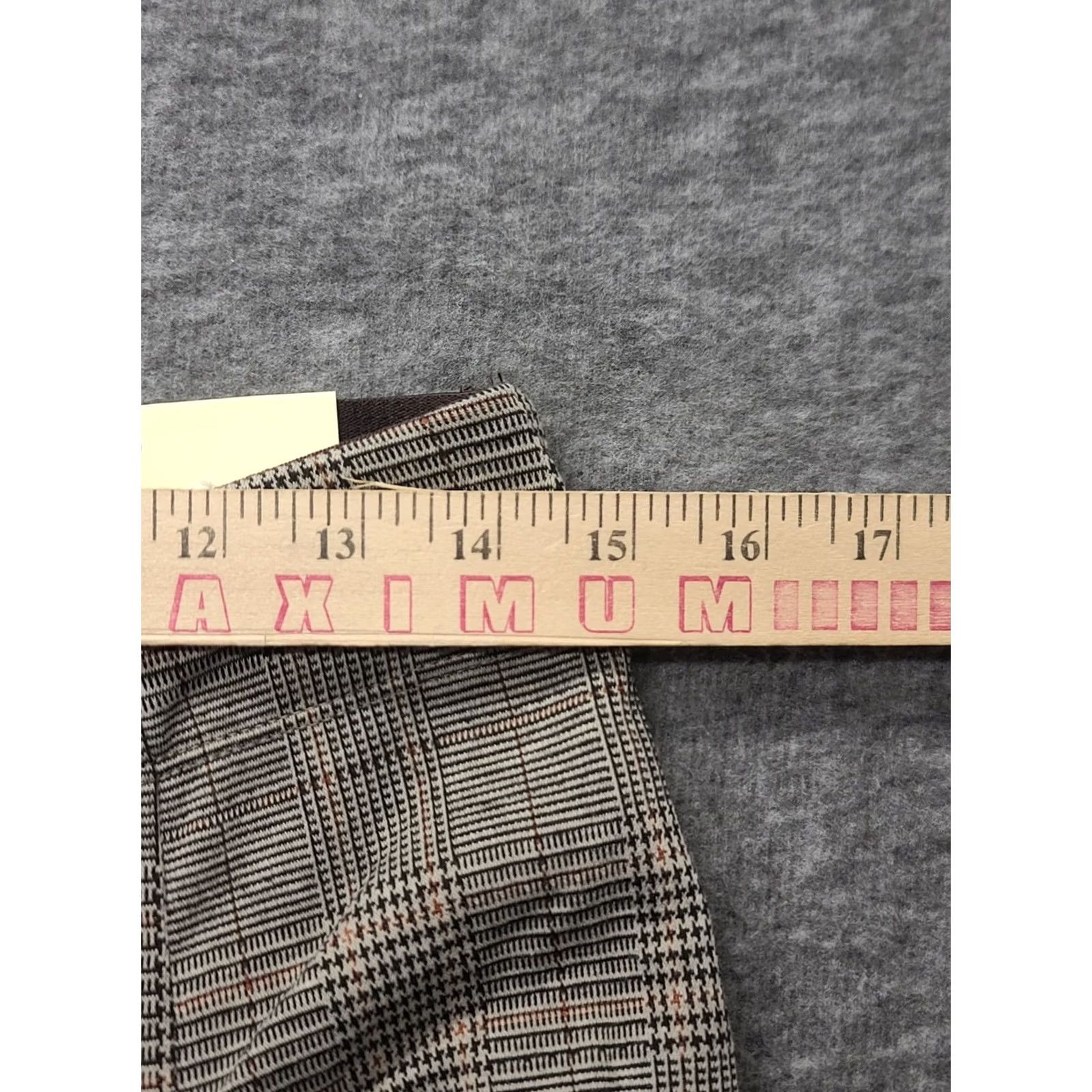 Vintage MAX STUDIO London Pants Womens M 28x30 Wide Leg High Rise Gray Polyester Rayon Spandex Geometric NWT Mens? Size 32" / US 10 / IT 46 - 5 Thumbnail