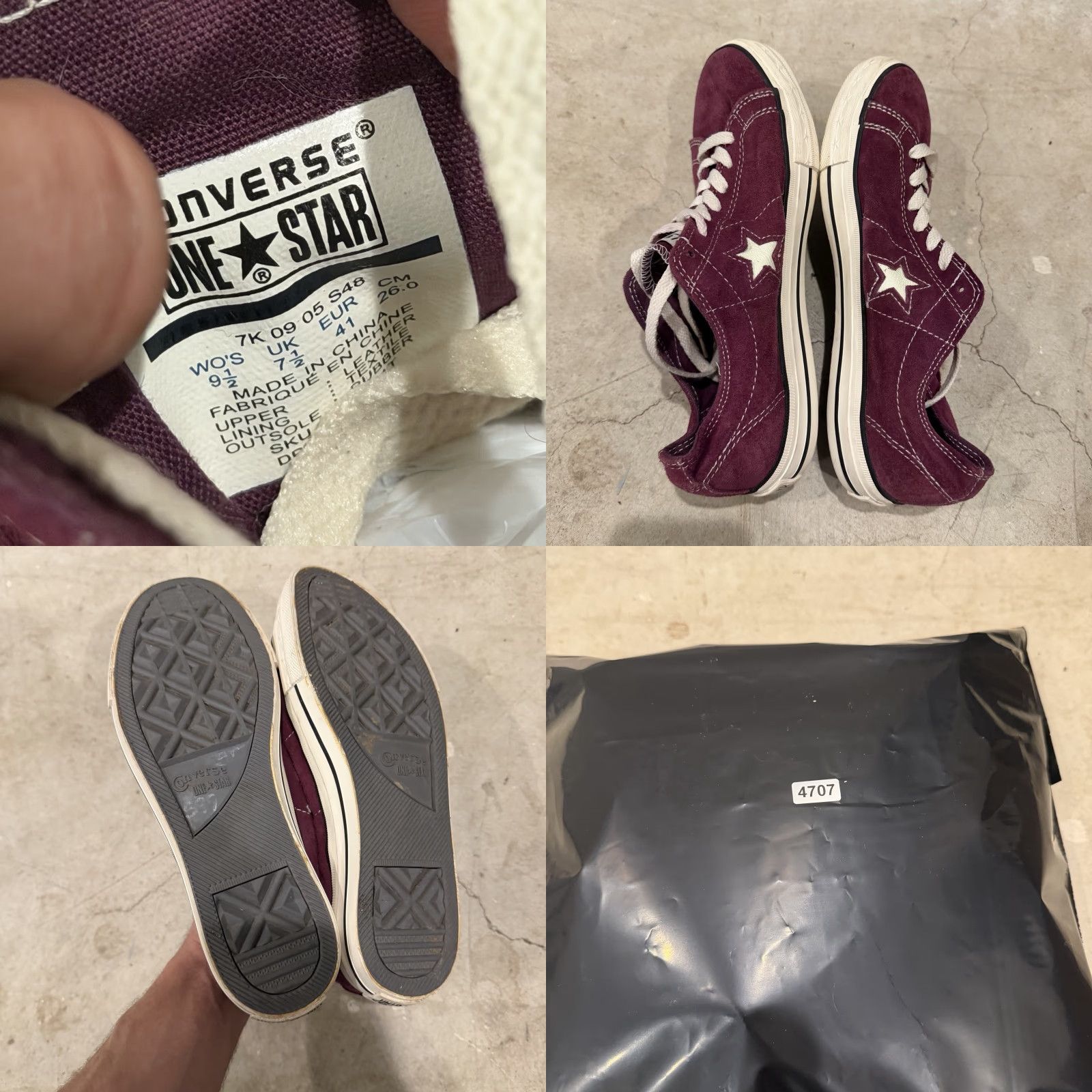 Converse Converse One Star Low Purple Plum Suede Womens Size 9.5 Sneaker Star Size US 8 / IT 38 - 8 Thumbnail