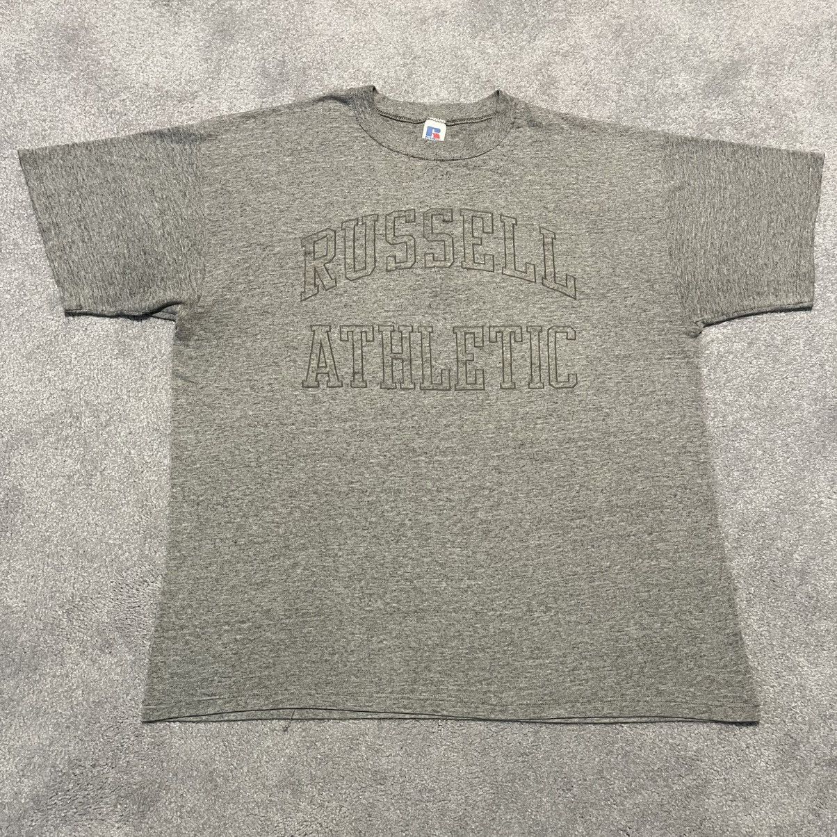 Russell Athletic × Vintage Vintage 1980s Russell Athletic Arch Logo Paper Thin Logo Tee Size US XXL / EU 58 / 5 - 1 Thumbnail